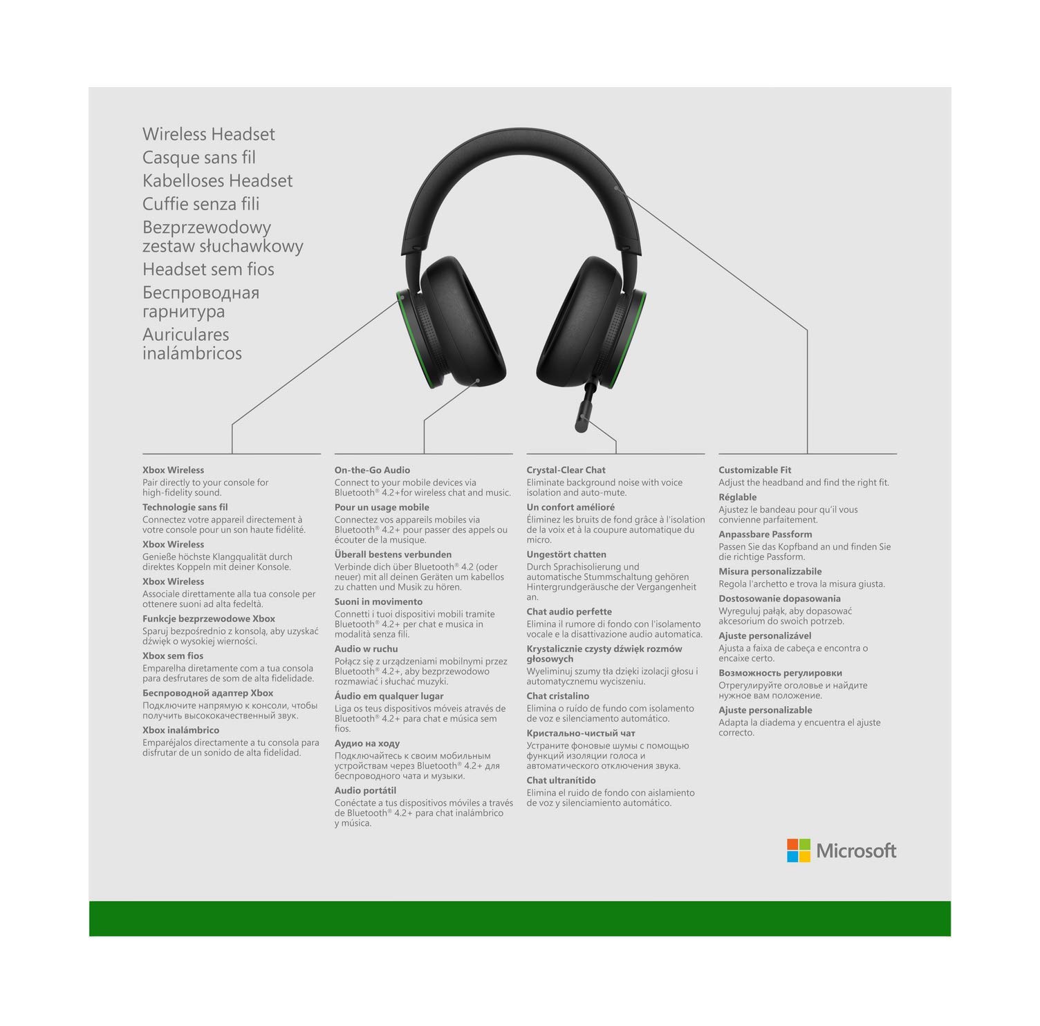 Xbox Wireless Headset cuffie gaming wireless Bluetooth 15 ore