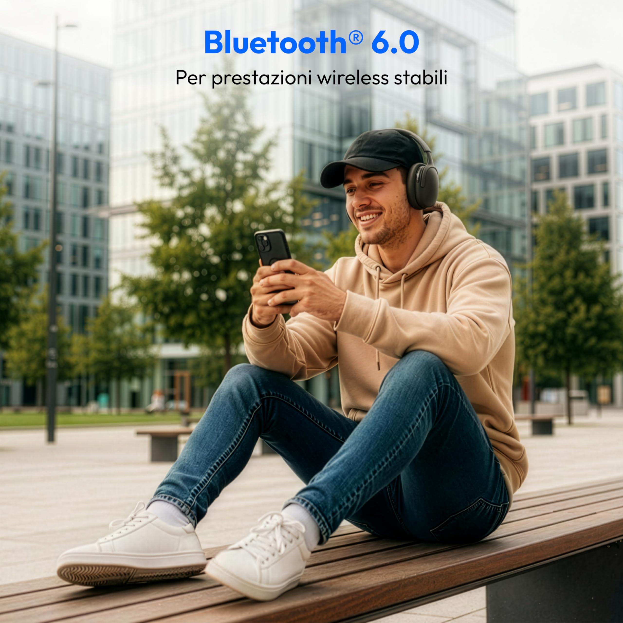 Medion HX-1 Pro cuffie over ear Bluetooth ANC antracite