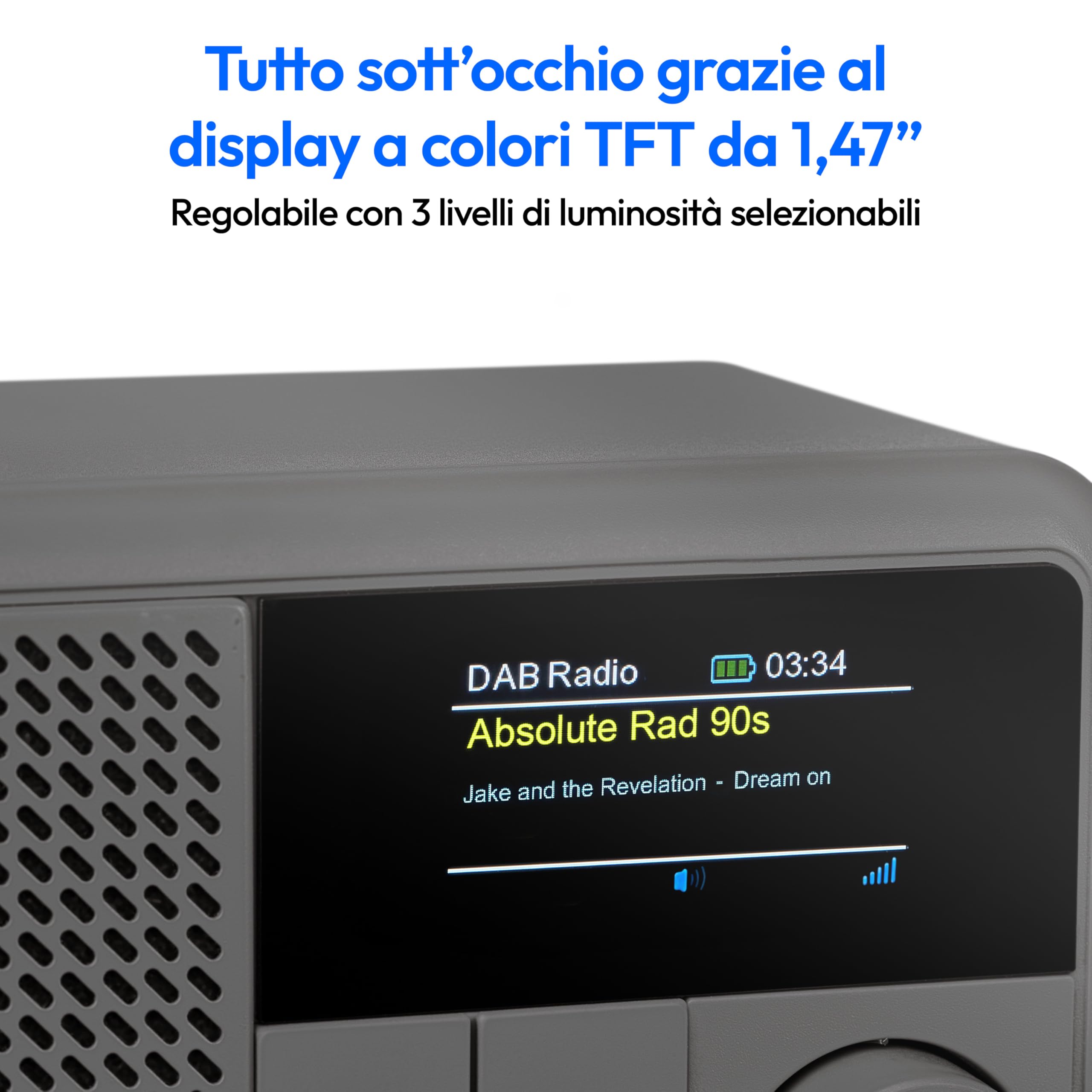 MEDION LIFE S66822 radio DAB+ grigia Bluetooth IPX1