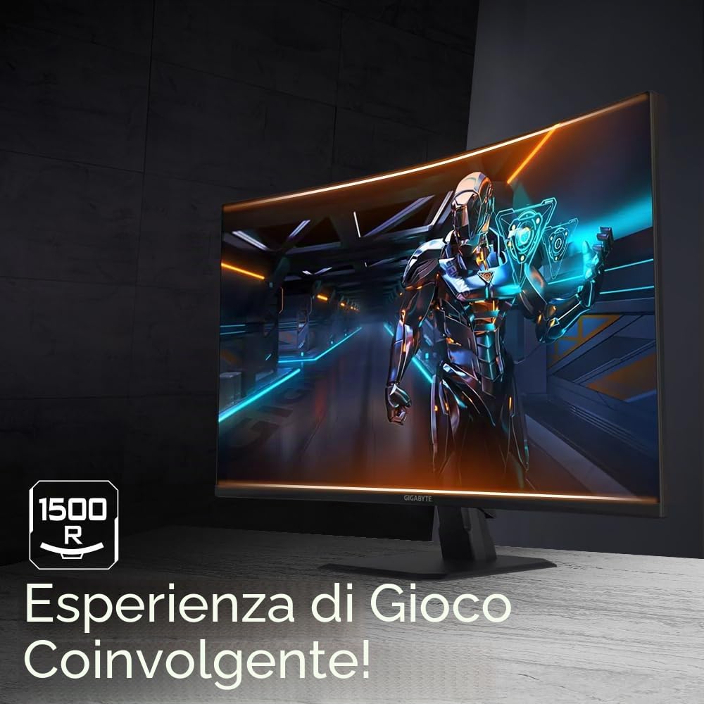 GIGABYTE GS32QC monitor curvo 31,5" QHD 165Hz HDR