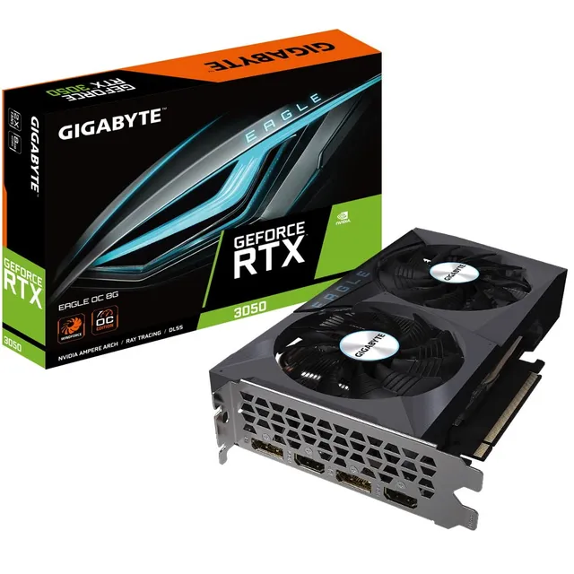 GIGABYTE RTX 3050 EAGLE OC scheda video 8GB GDDR6 Ampere