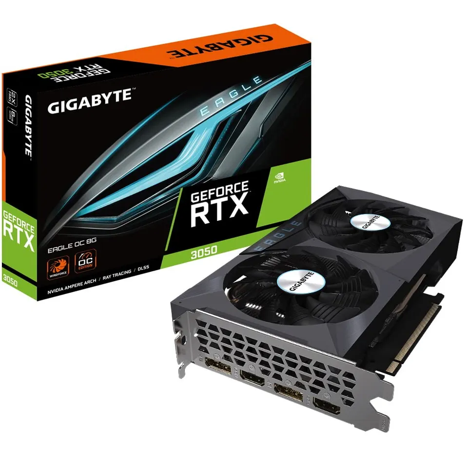 GIGABYTE RTX 3050 EAGLE OC scheda video 8GB GDDR6 Ampere