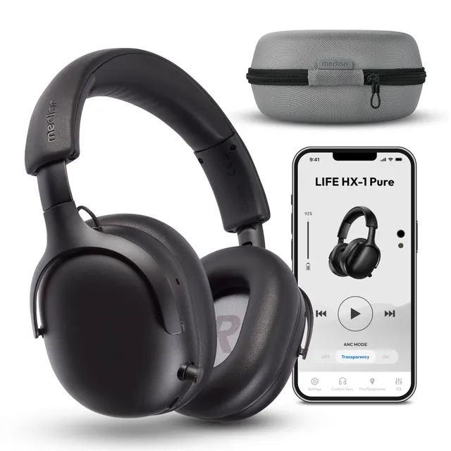 MEDION HX-1 Pure cuffie over-ear Bluetooth nere 100h