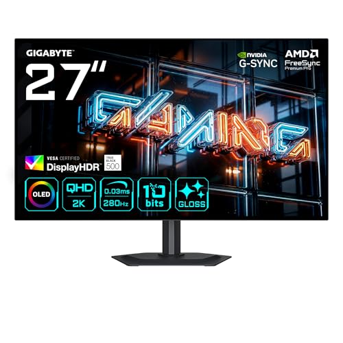 GIGABYTE AERO MO27Q28GR monitor gaming 27" QHD 280Hz WOLED