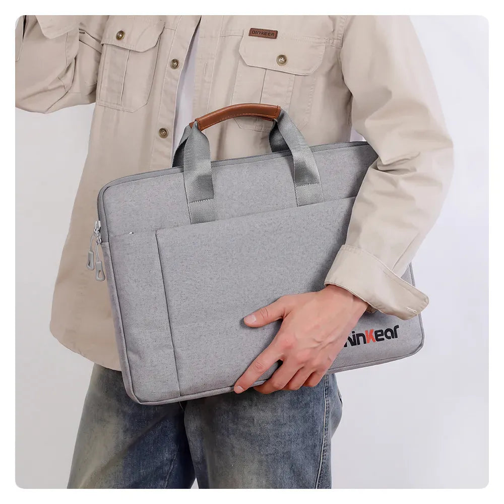 Ninkear Minimalist Borsa Notebook Grigia impermeabile con manico
