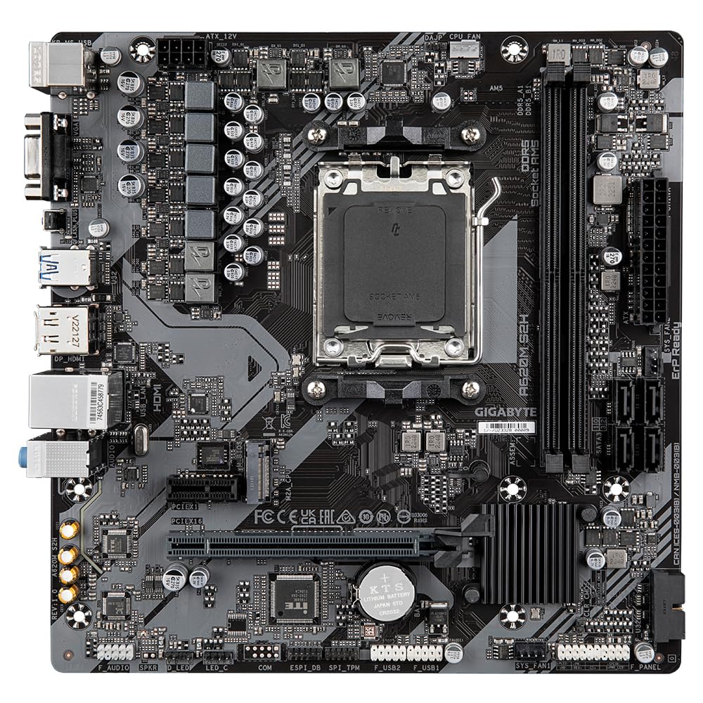 GIGABYTE A620M S2H scheda madre AM5 DDR5 Micro-ATX
