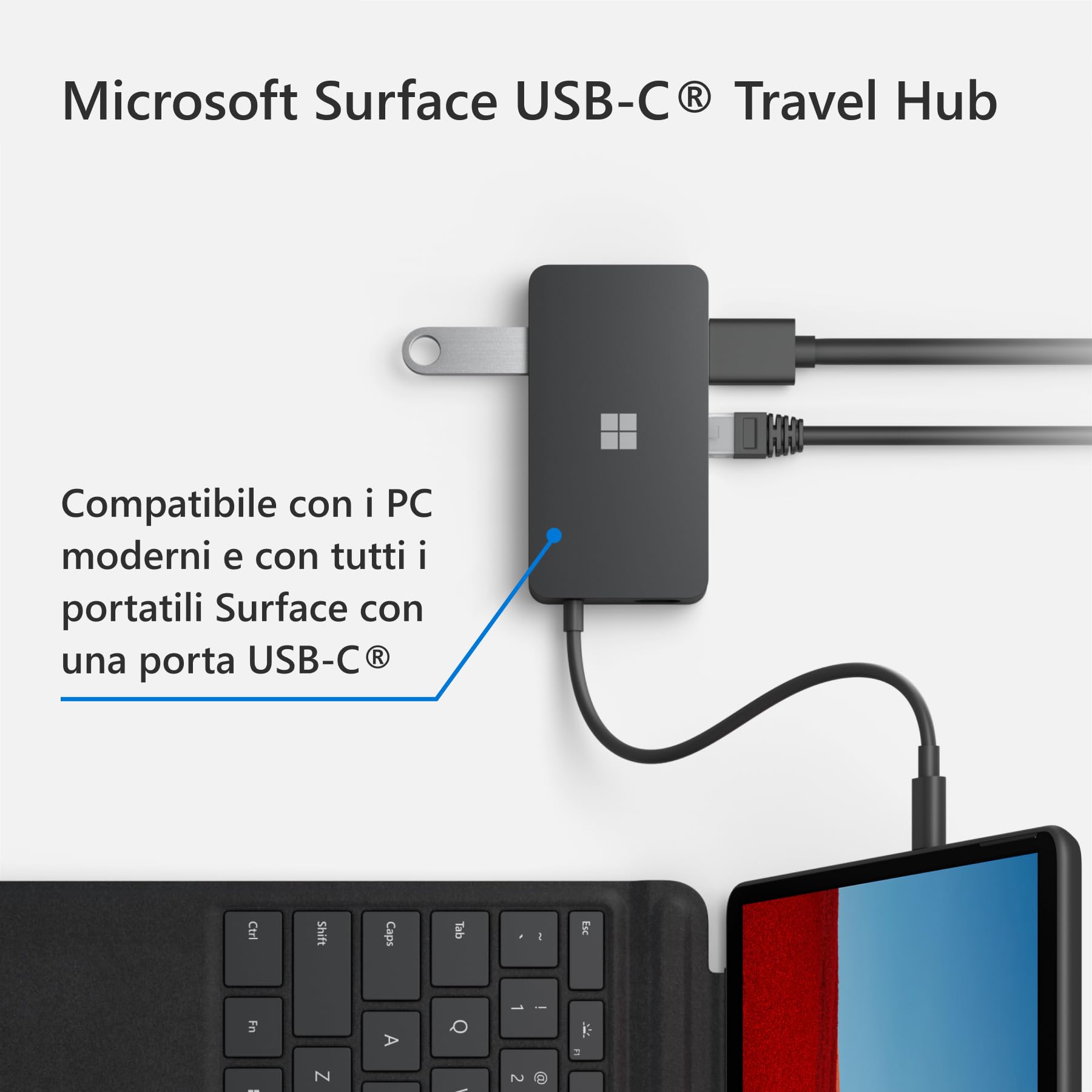 Microsoft Surface USB-C Travel Hub adattatore 5 porte