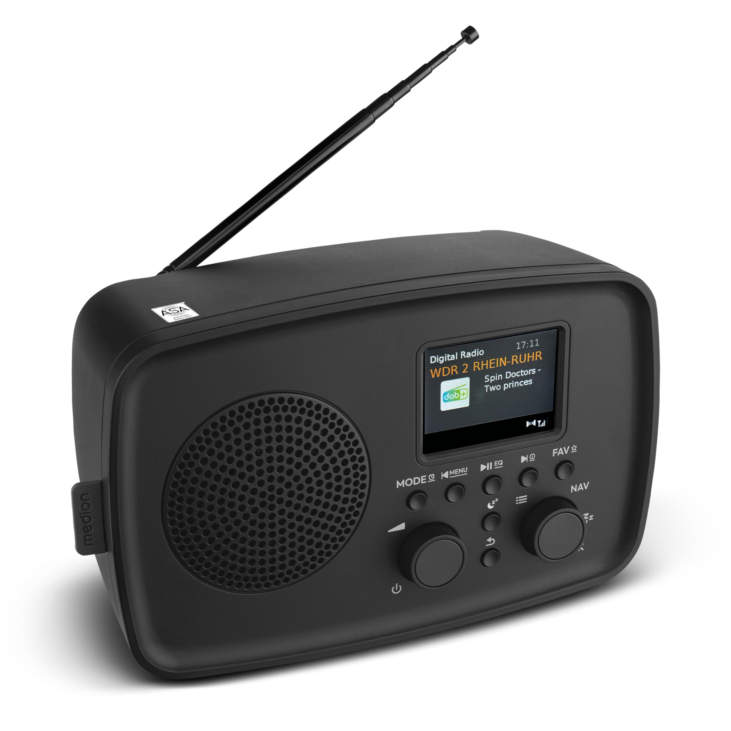 MEDION LIFE DRE-1 radio DAB+ Bluetooth nera antigoccia