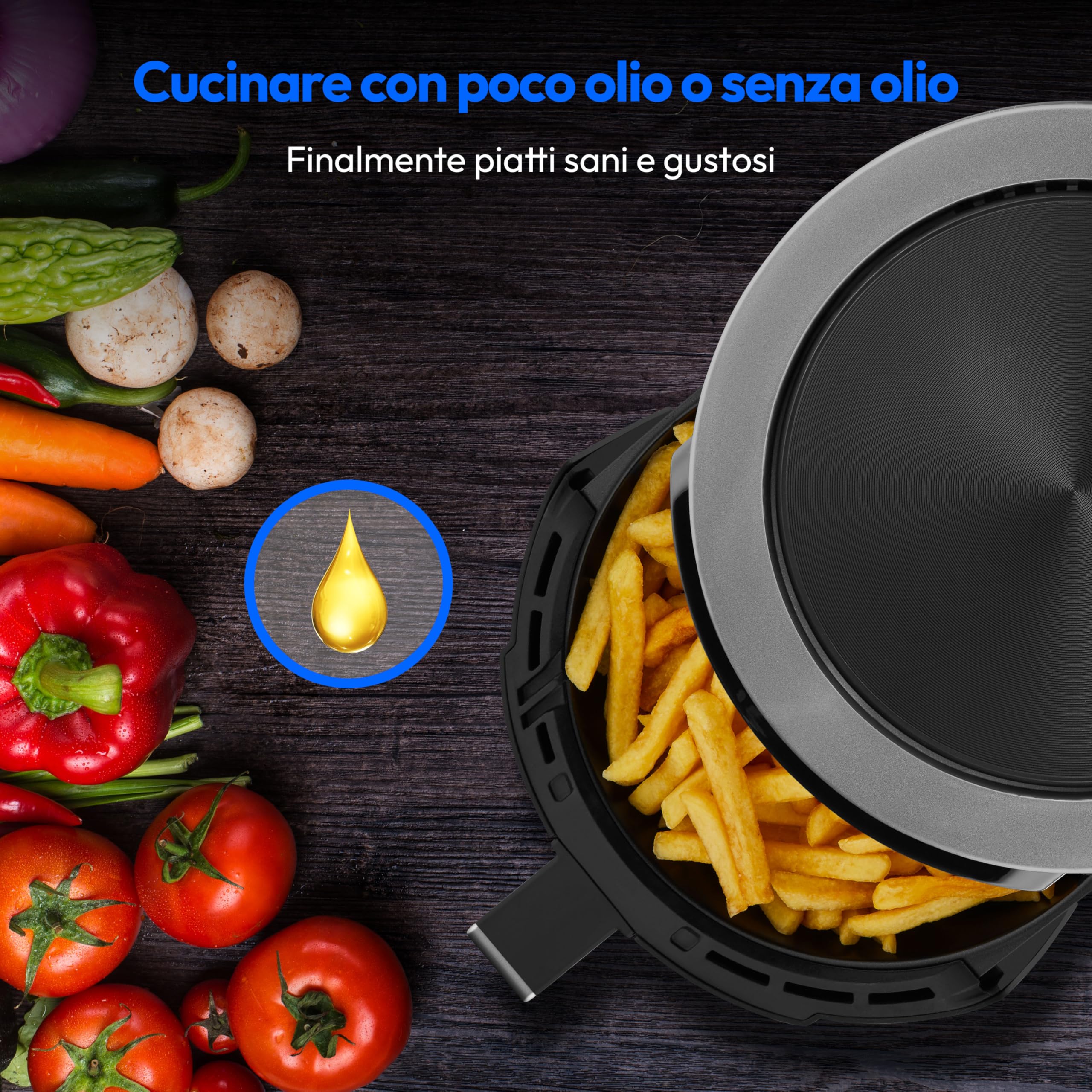 Medion Life P40 L MD13030 friggitrice ad aria 4,7L nera