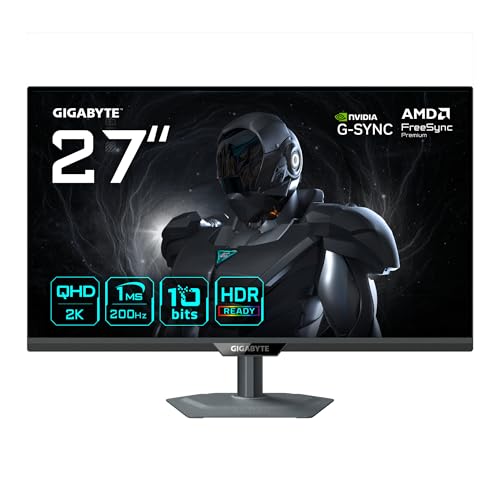 GIGABYTE G27Q2 monitor gaming 27" QHD 200Hz HDR