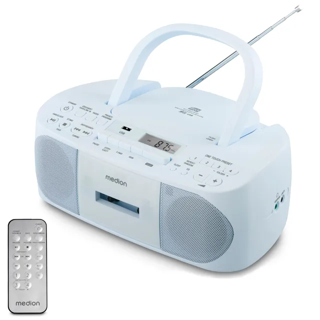 Medion E65010 radioregistratore stereo blu CD cassetta
