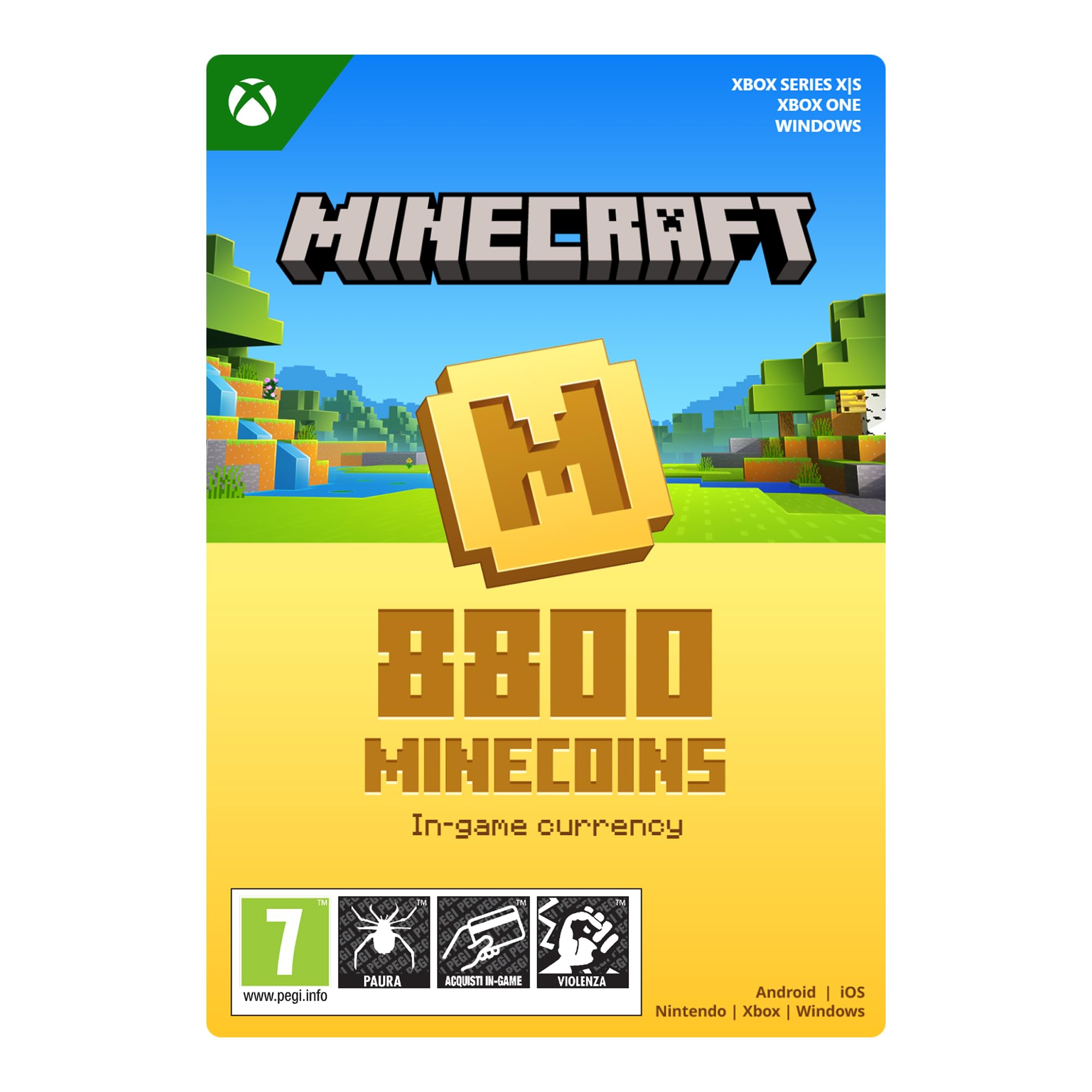 Minecraft Minecoins Pack 8800 coins Marketplace Bedrock