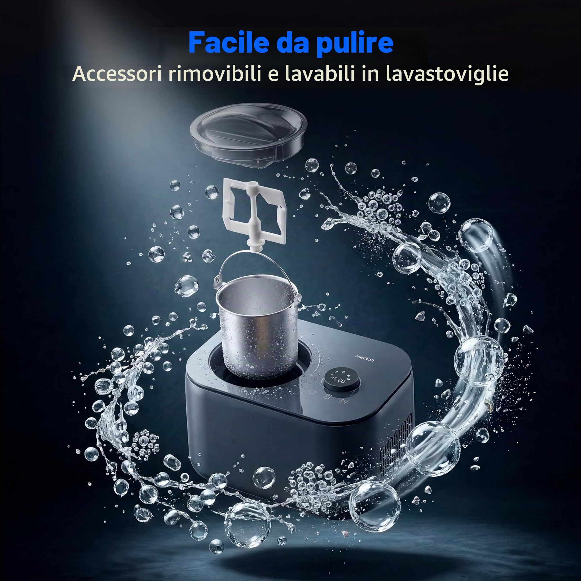Medion Gelatiera con Compressore 1L per Gelato Yogurt