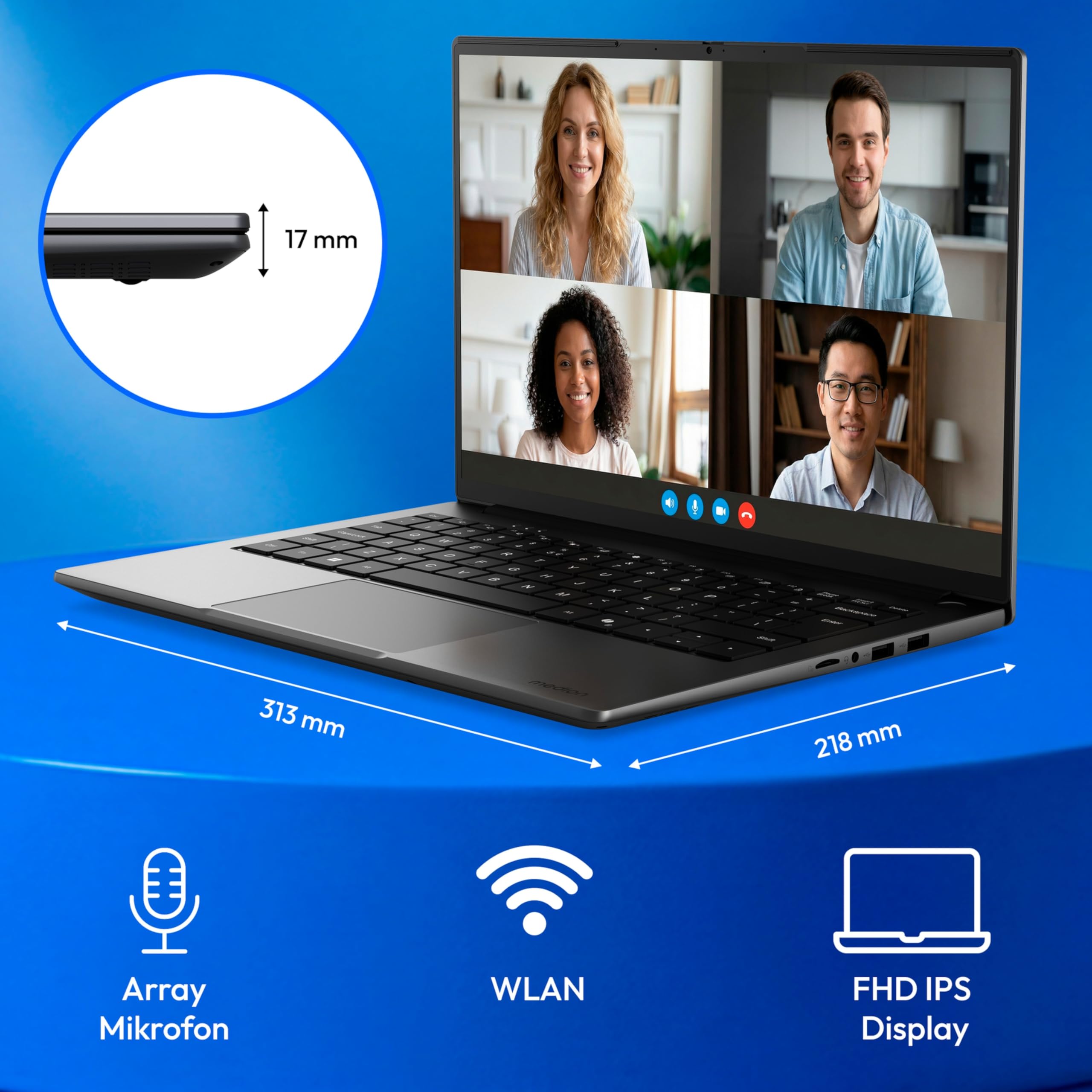 MEDION Avantum 14 E1e notebook 14 pollici 4GB 128GB Full HD