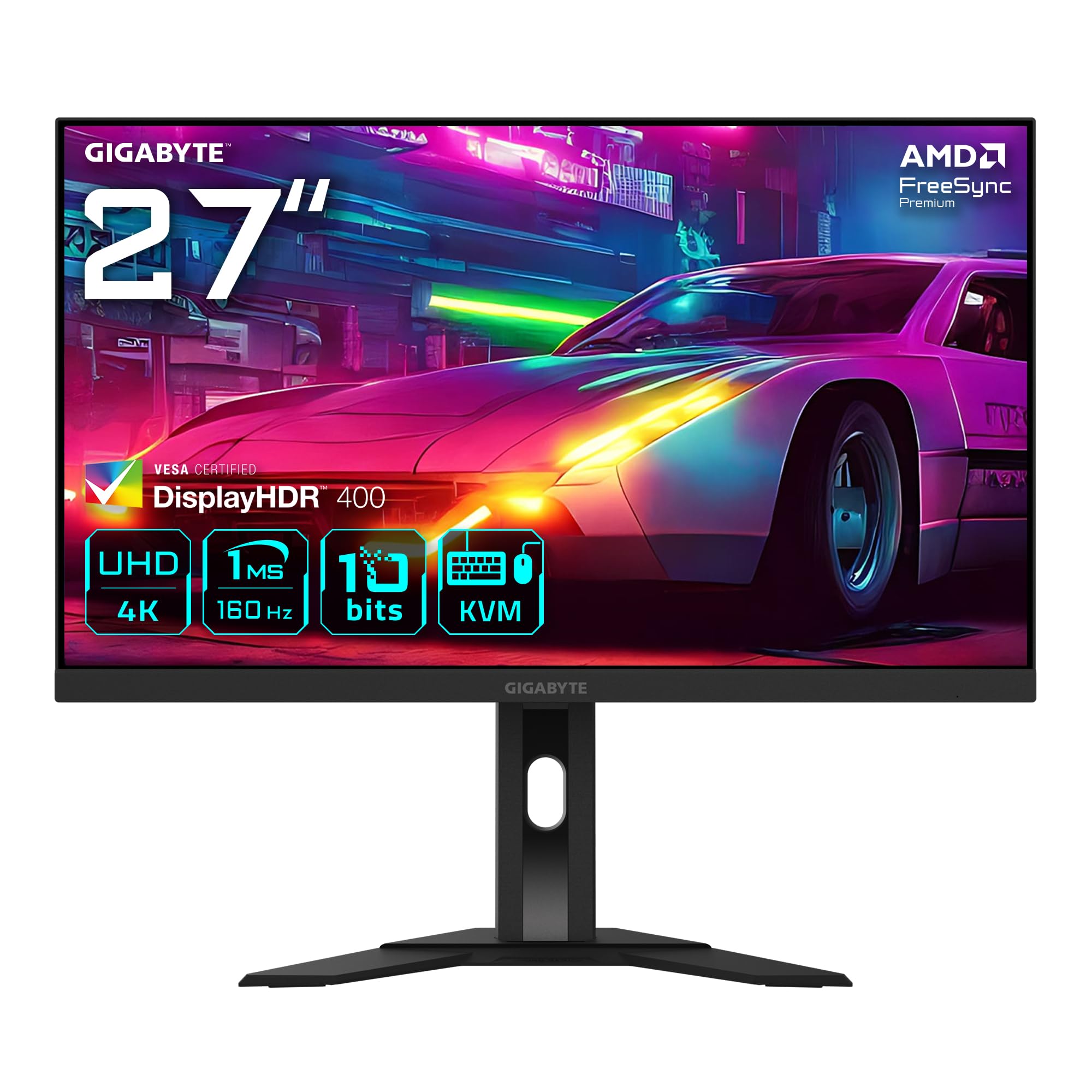 Gigabyte M27UA monitor gaming 27" 4K 160Hz HDR400 KVM