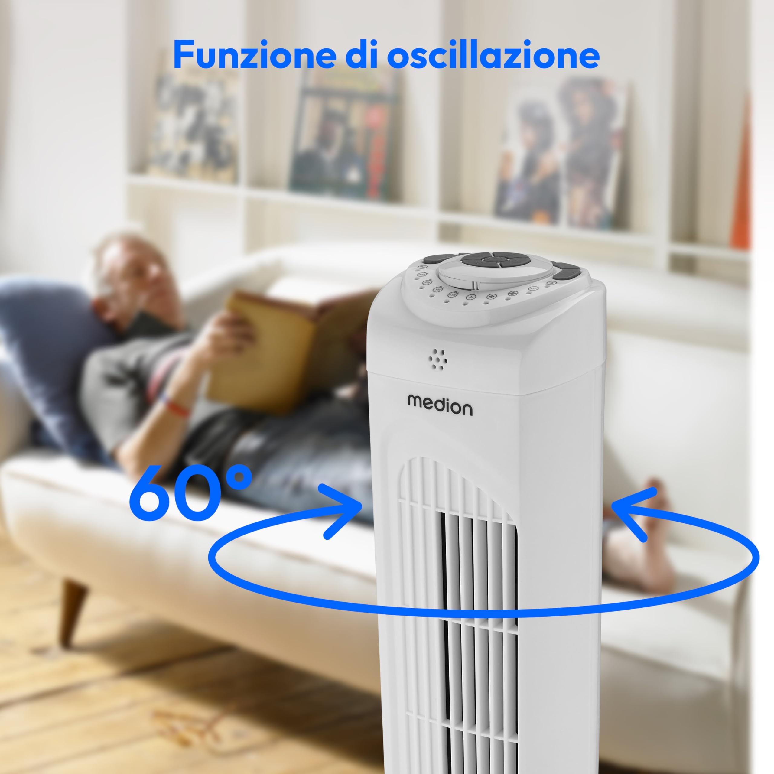 MEDION E11 TF MD12067 ventilatore a torre bianco 45W