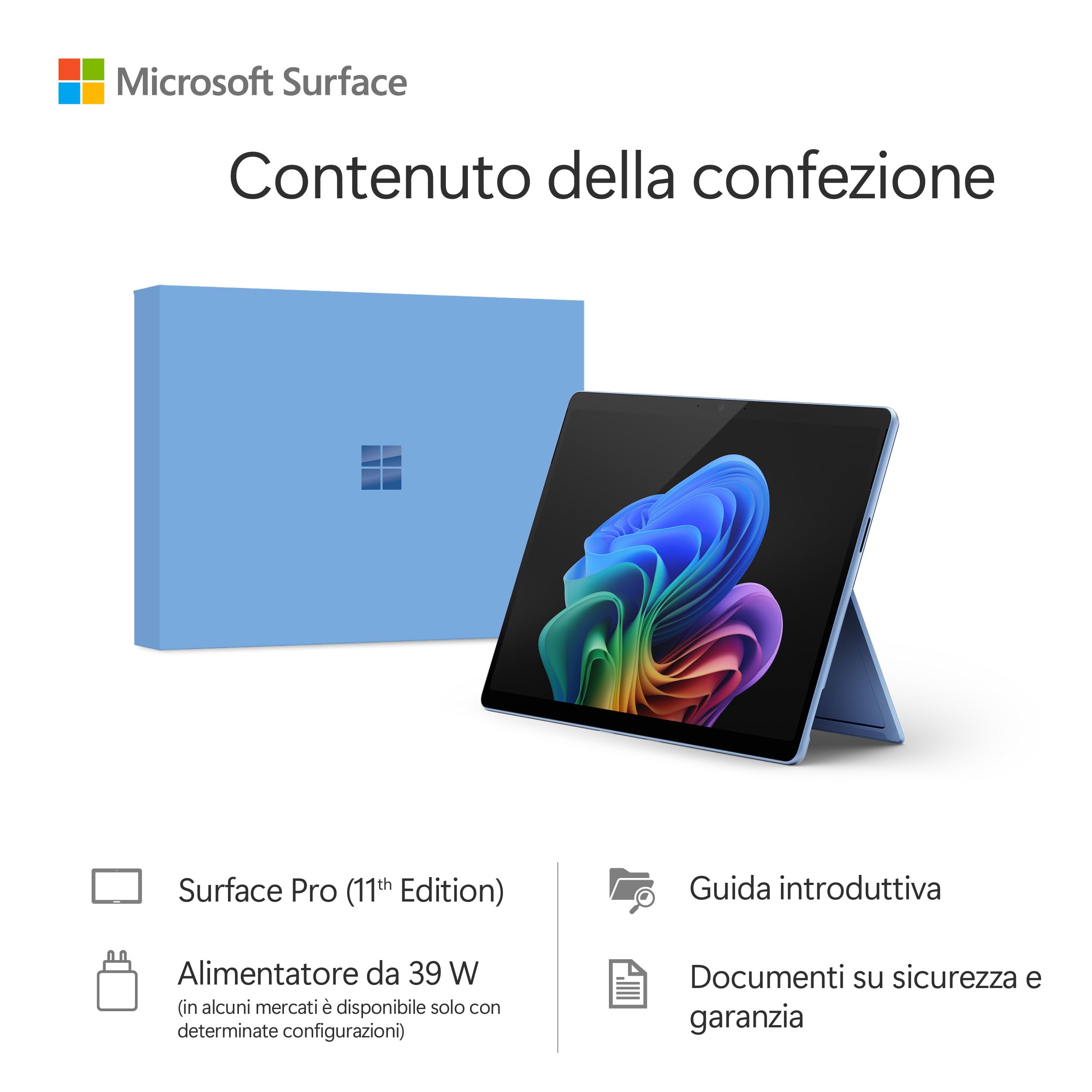 Microsoft Surface Pro 11 PC 2-in-1 OLED 16GB 512GB Zaffiro