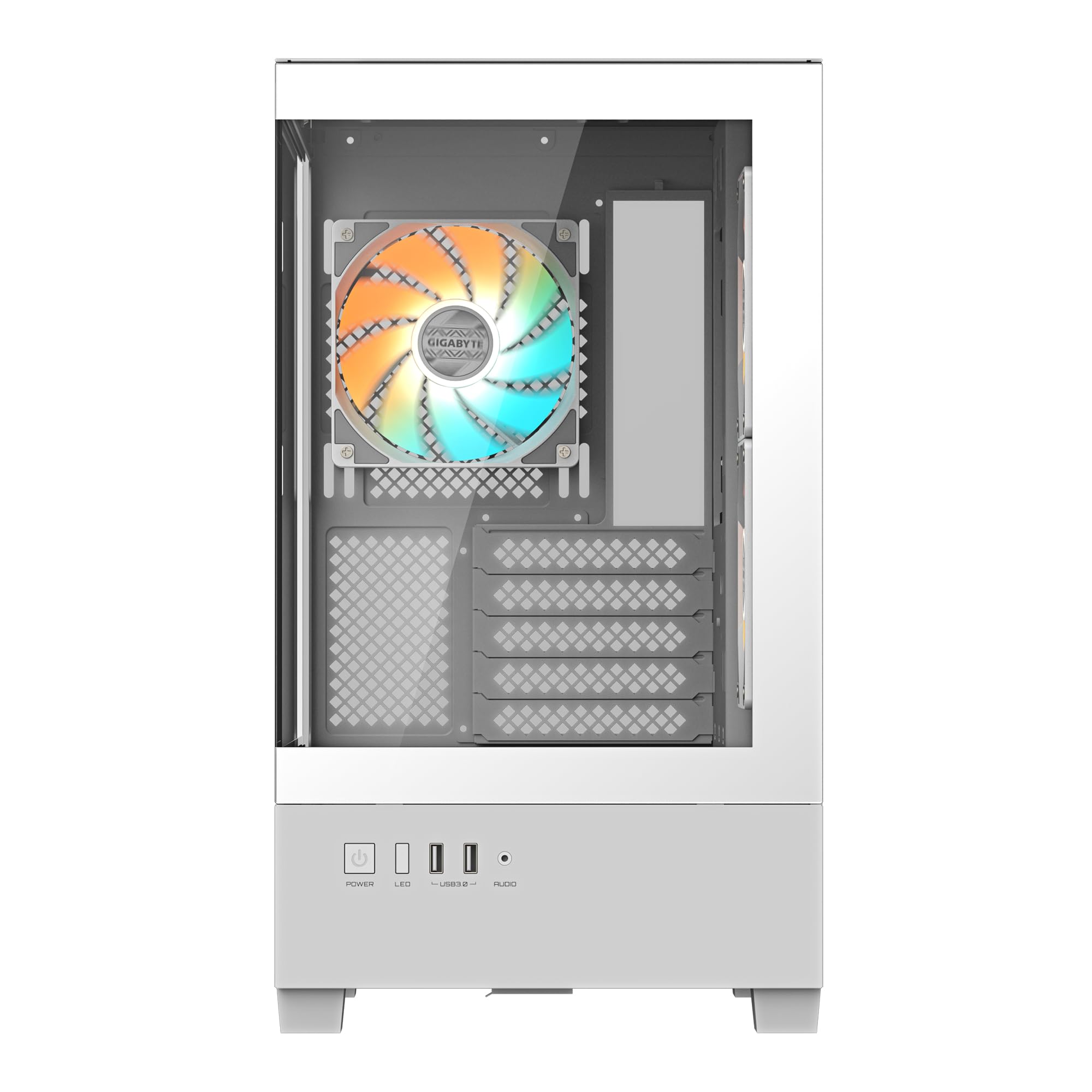 GIGABYTE C201 Panoramic Ice Case PC Mid Tower Bianco