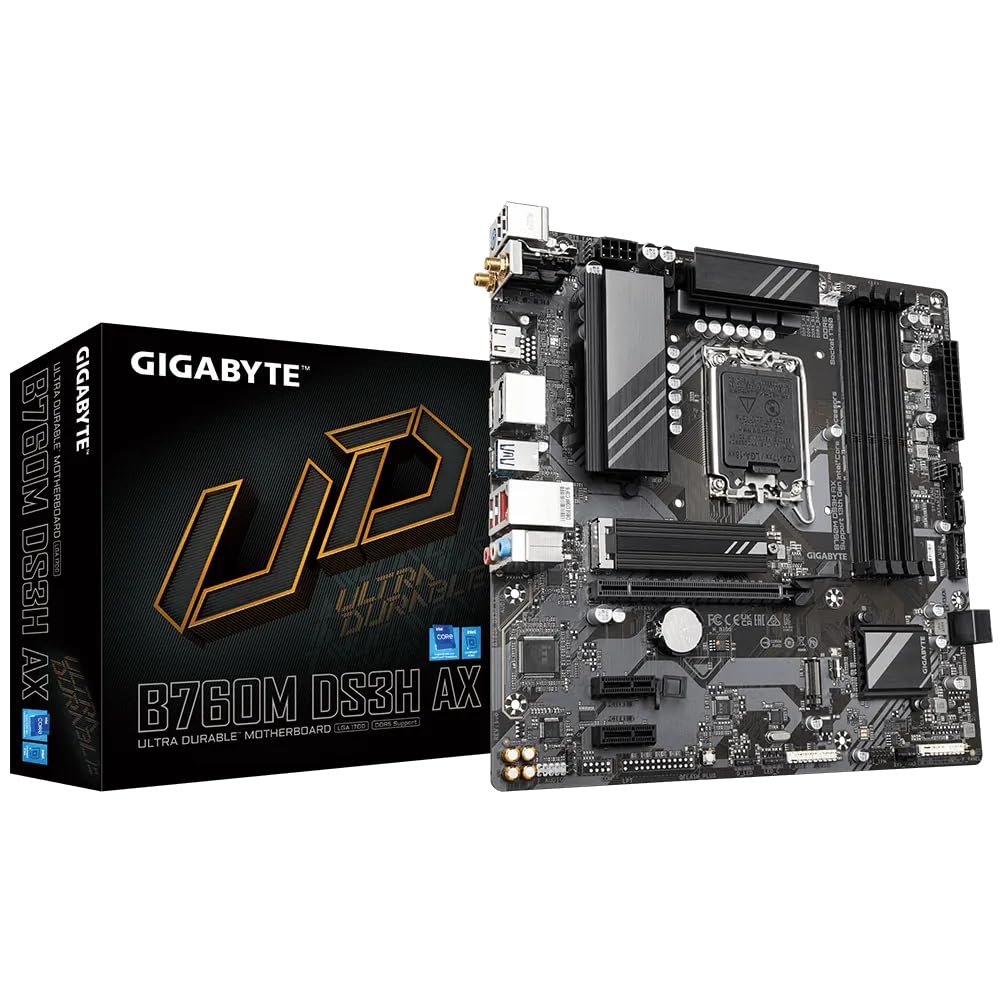GIGABYTE B760M DS3H AX scheda madre Micro-ATX DDR5 WiFi
