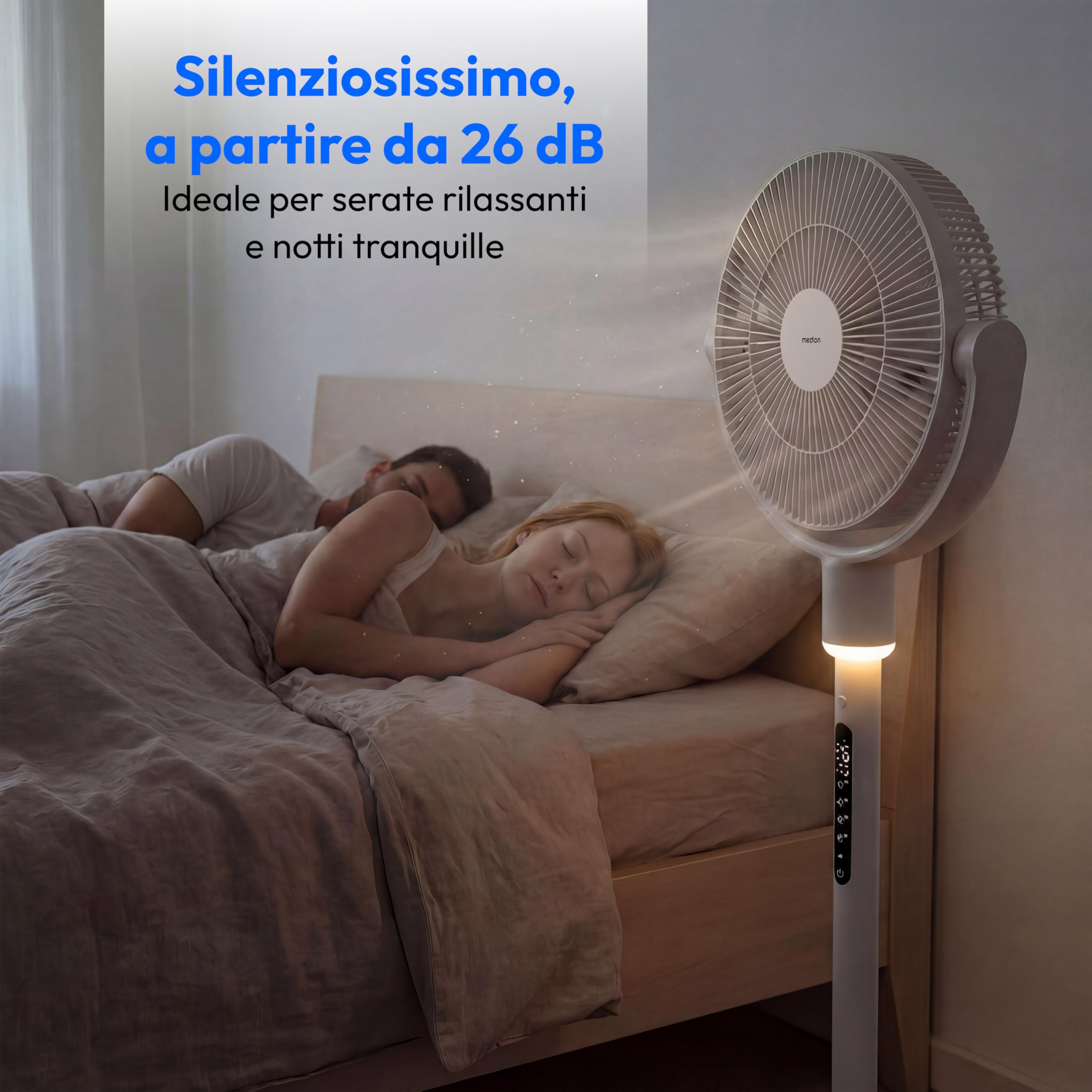 MEDION MD100144 ventilatore piantana 24W batteria telecomando app