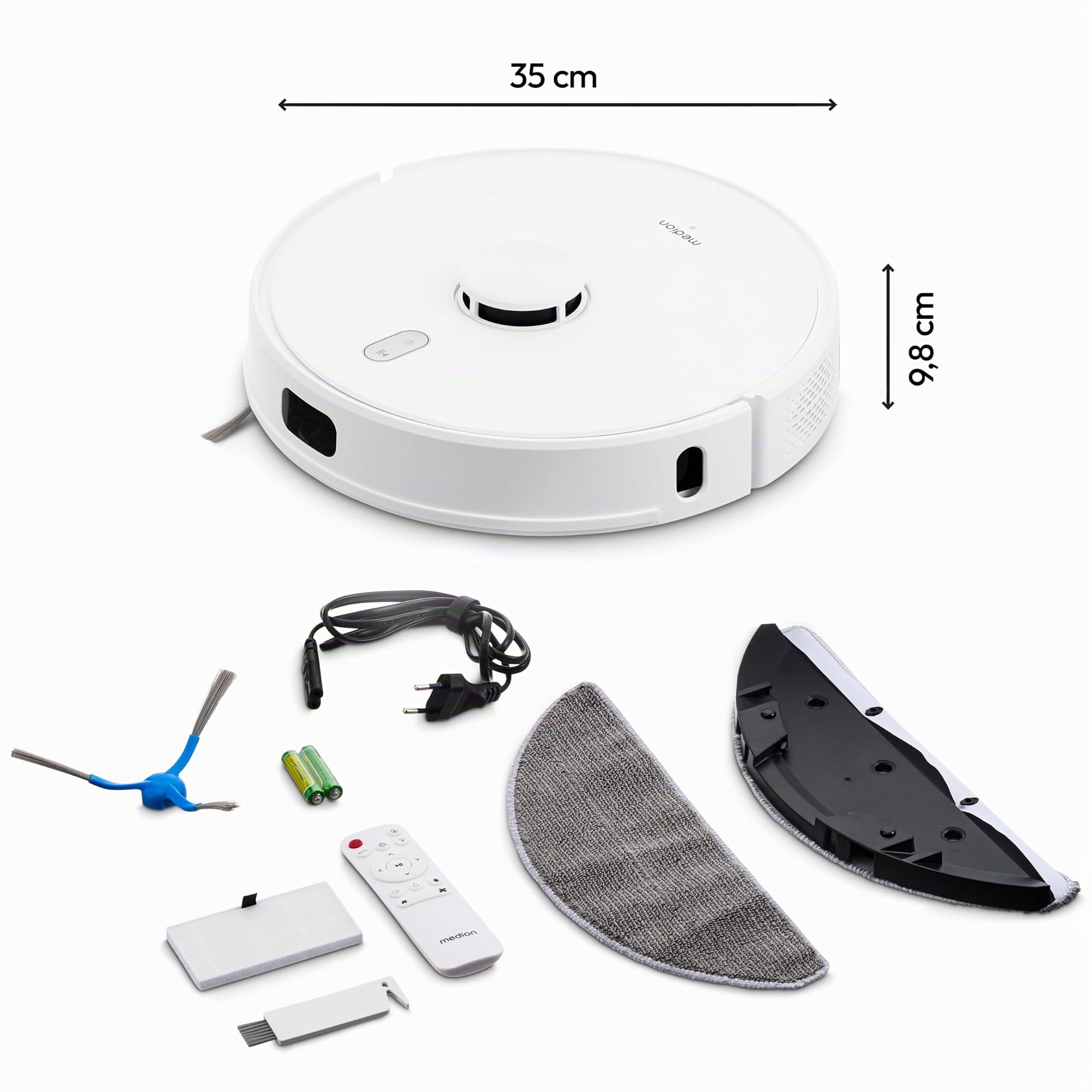 Medion X41 SW robot aspirapolvere lavapavimenti 8000Pa laser