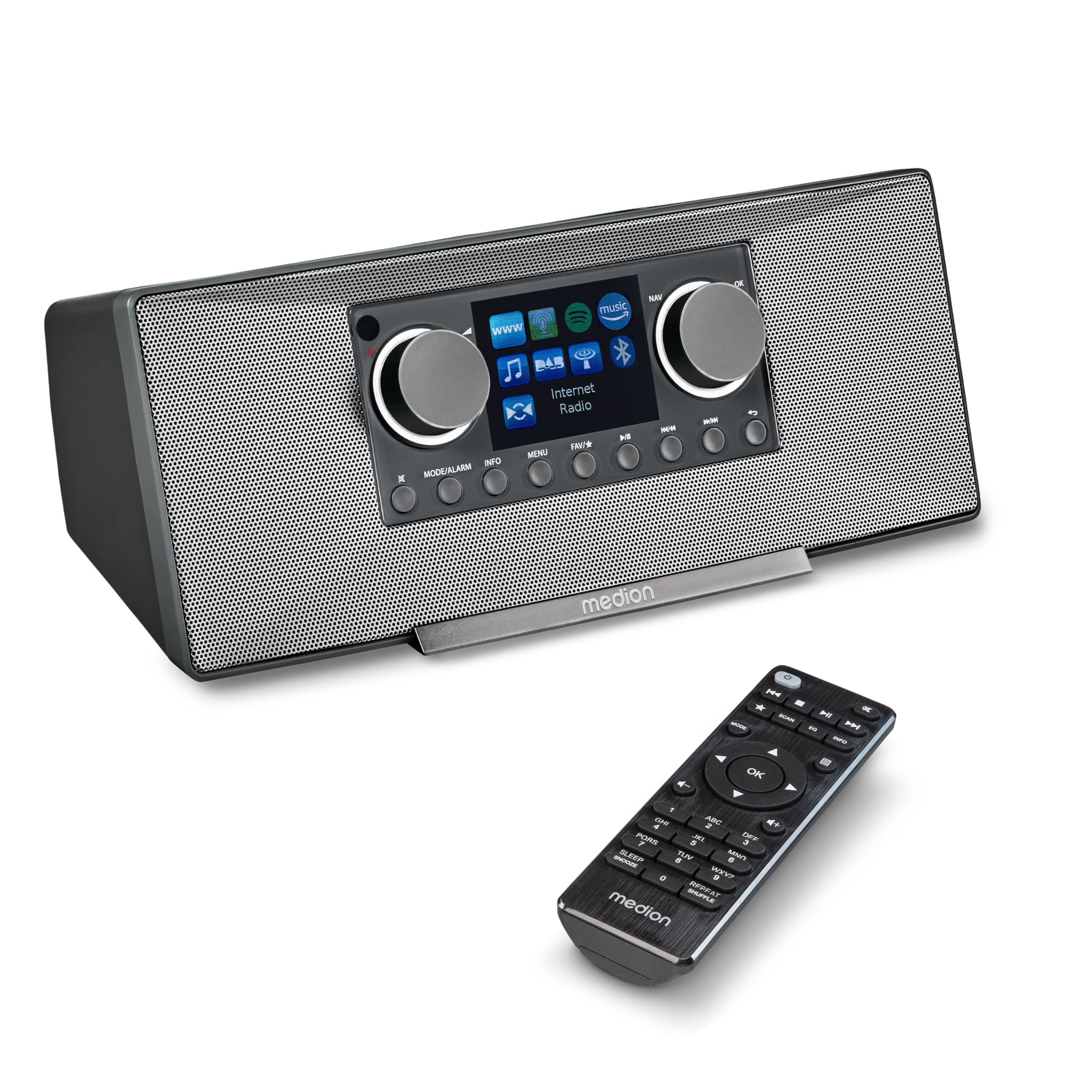 MEDION P85333 radio internet DAB+ WLAN grigia Spotify