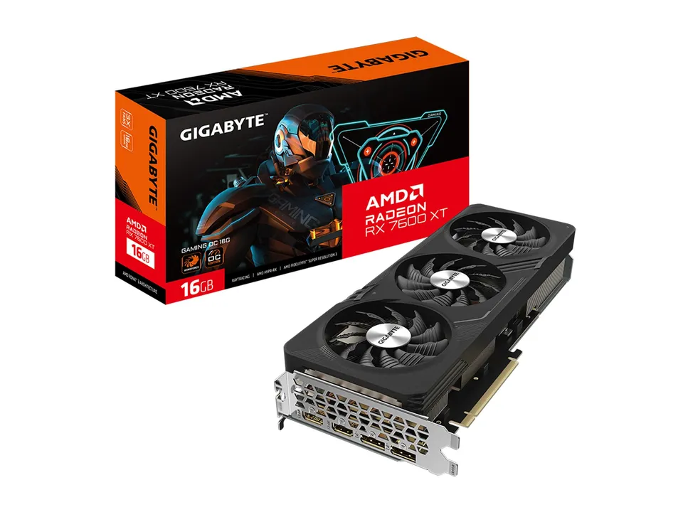 GIGABYTE RX 7600 XT Gaming OC 16G Scheda video 16GB GDDR6