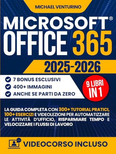 Microsoft Office 365 guida completa libro 300 tutorial ufficio