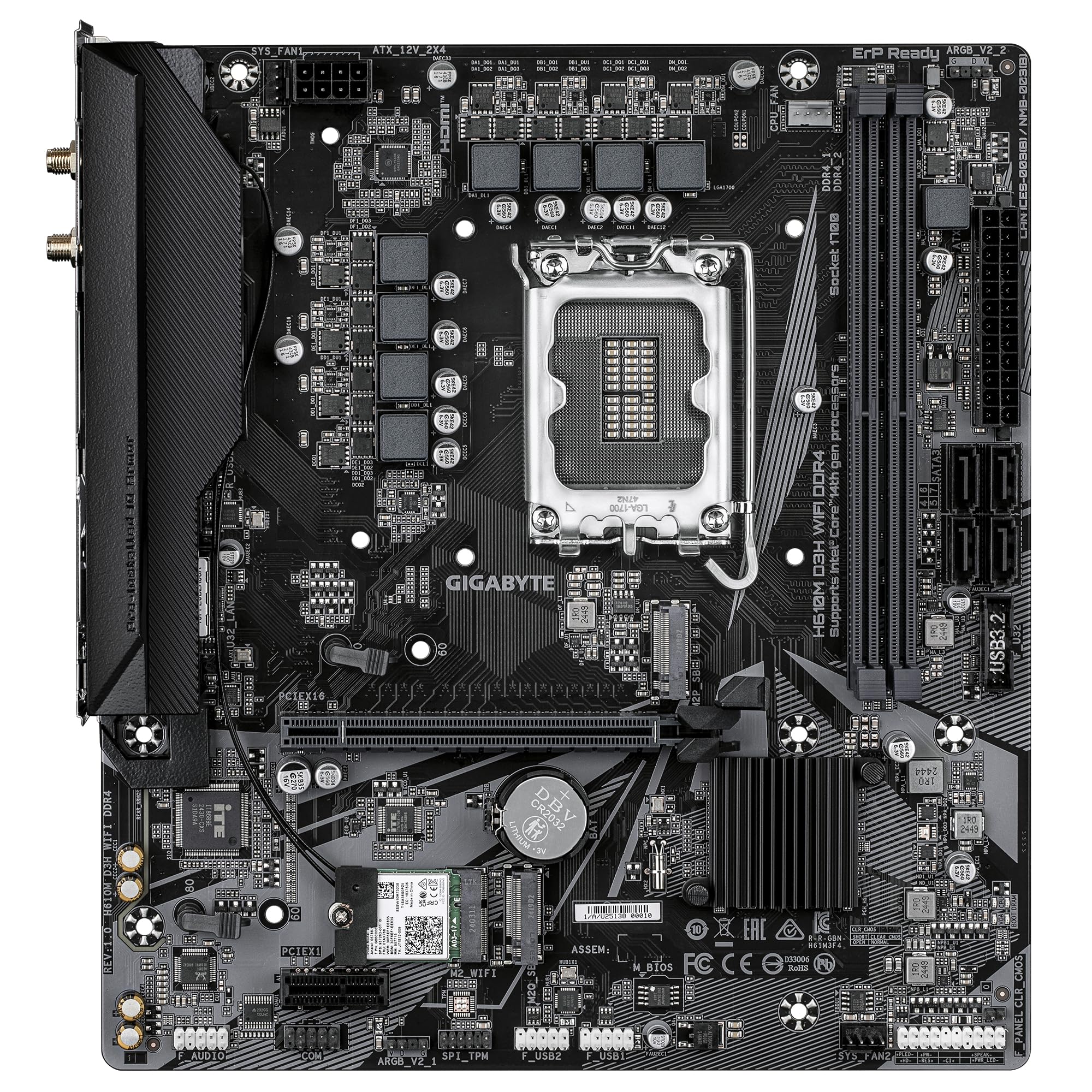 GIGABYTE H610M D3H WIFI DDR4 scheda madre LGA1700 M.2