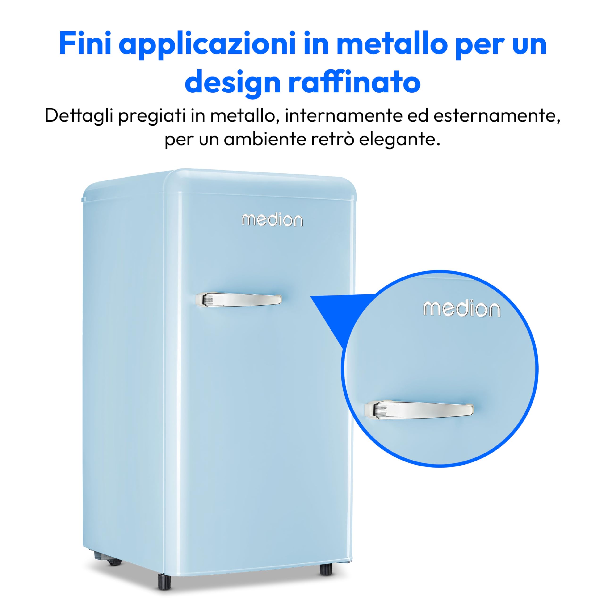 MEDION LIFE MD 37800 frigorifero retrò blu 91 litri 38 dB