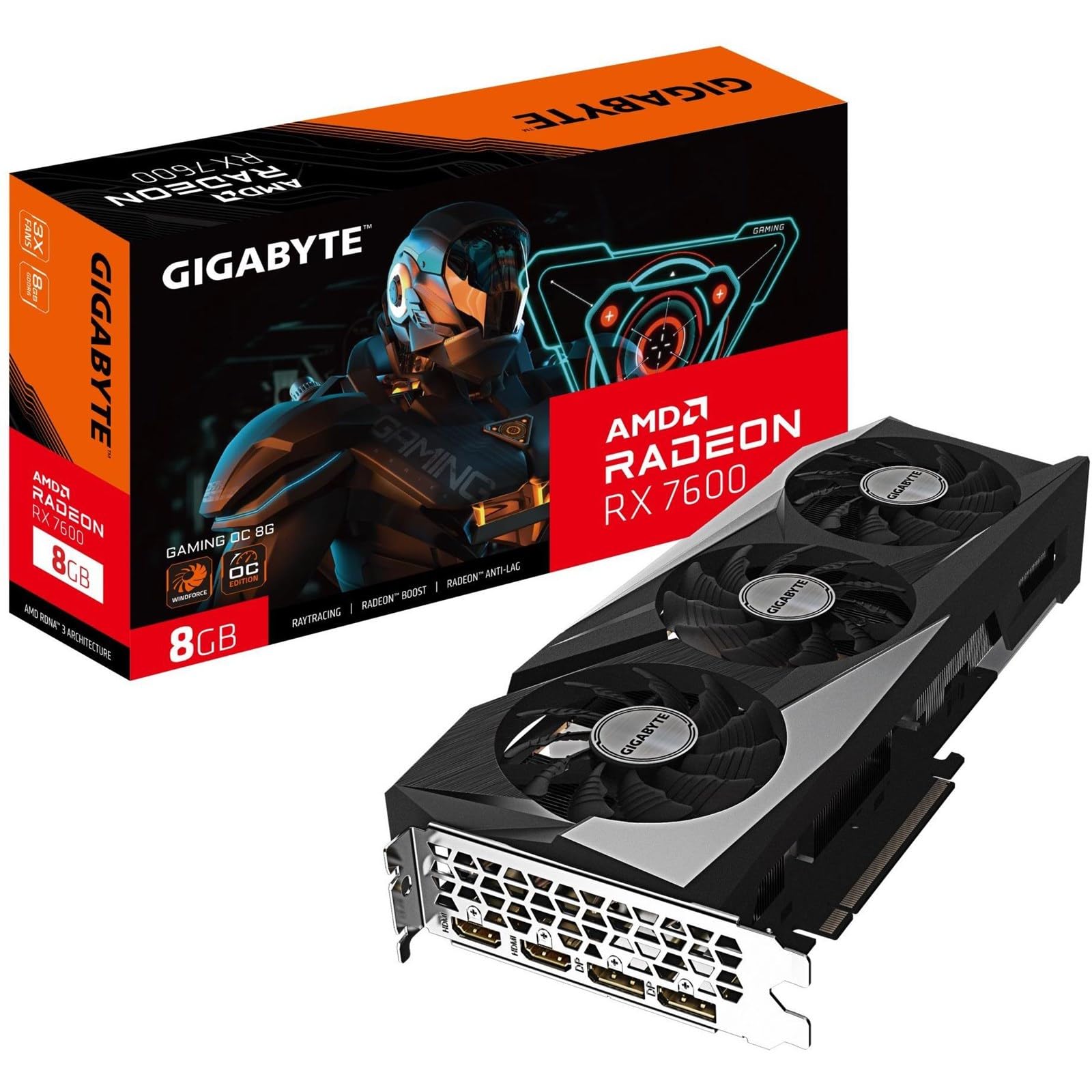 GIGABYTE RX 7600 Gaming OC 8G scheda video GDDR6