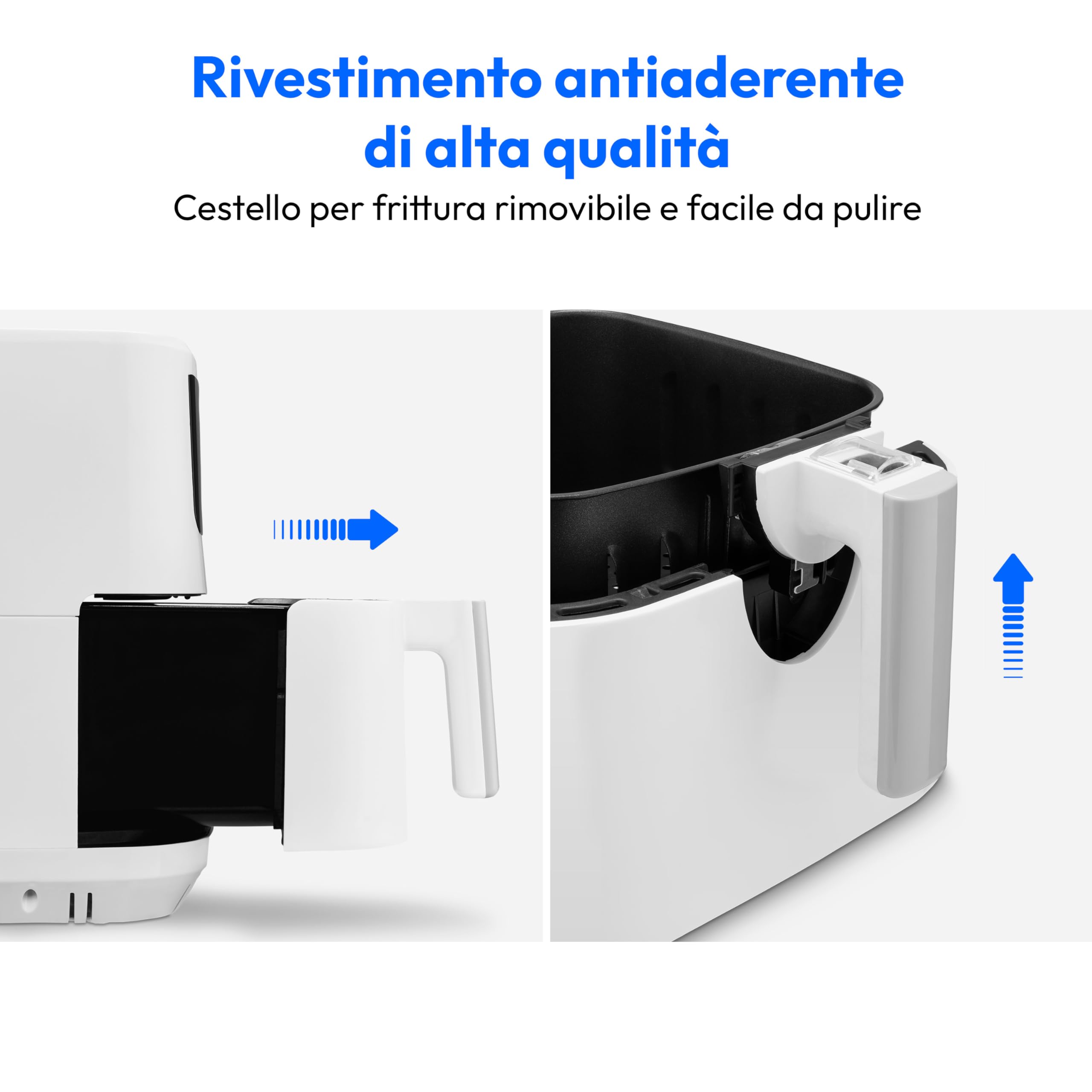 MEDION E40 XL Friggitrice ad aria 5,2L Bianco opaco 9 programmi