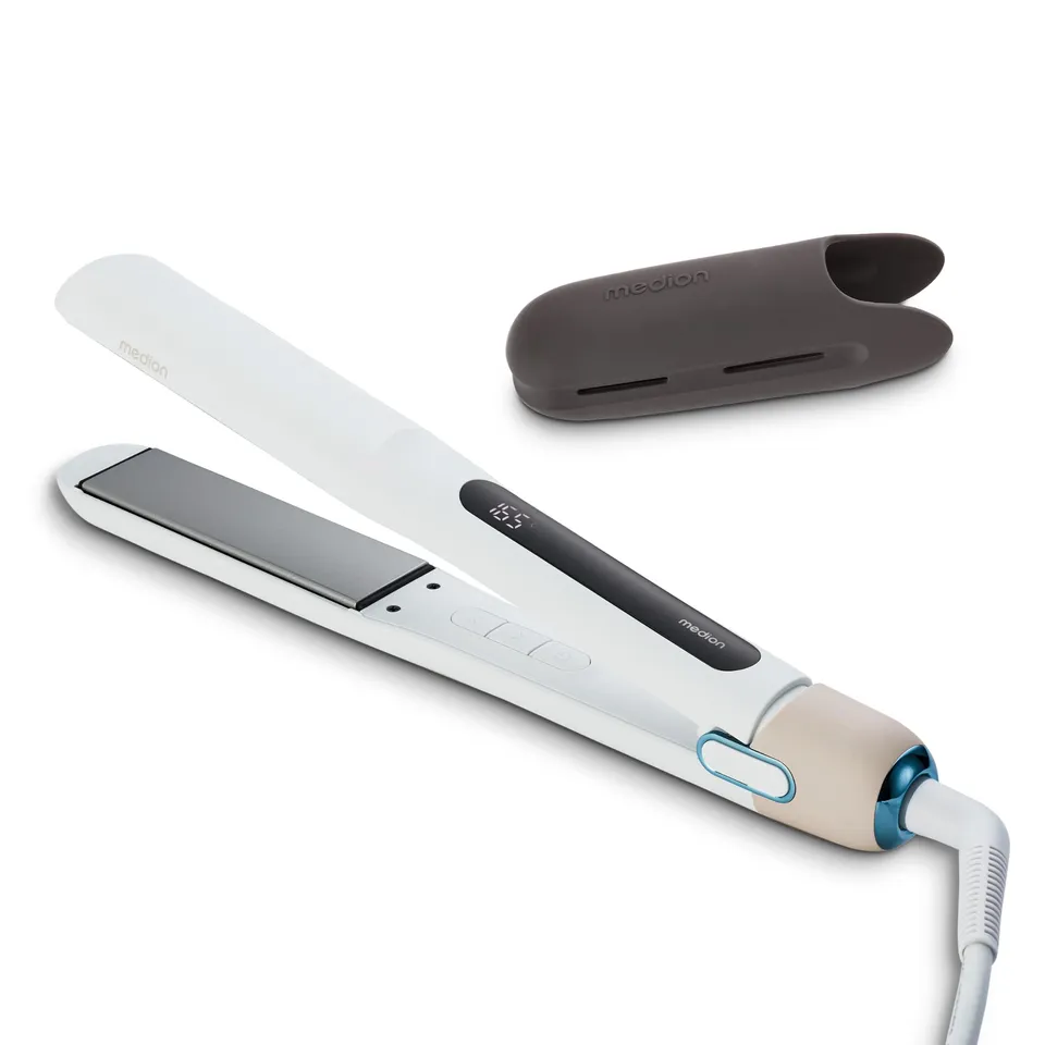 Medion HS1 MD19925 piastra per capelli ceramica bianco display