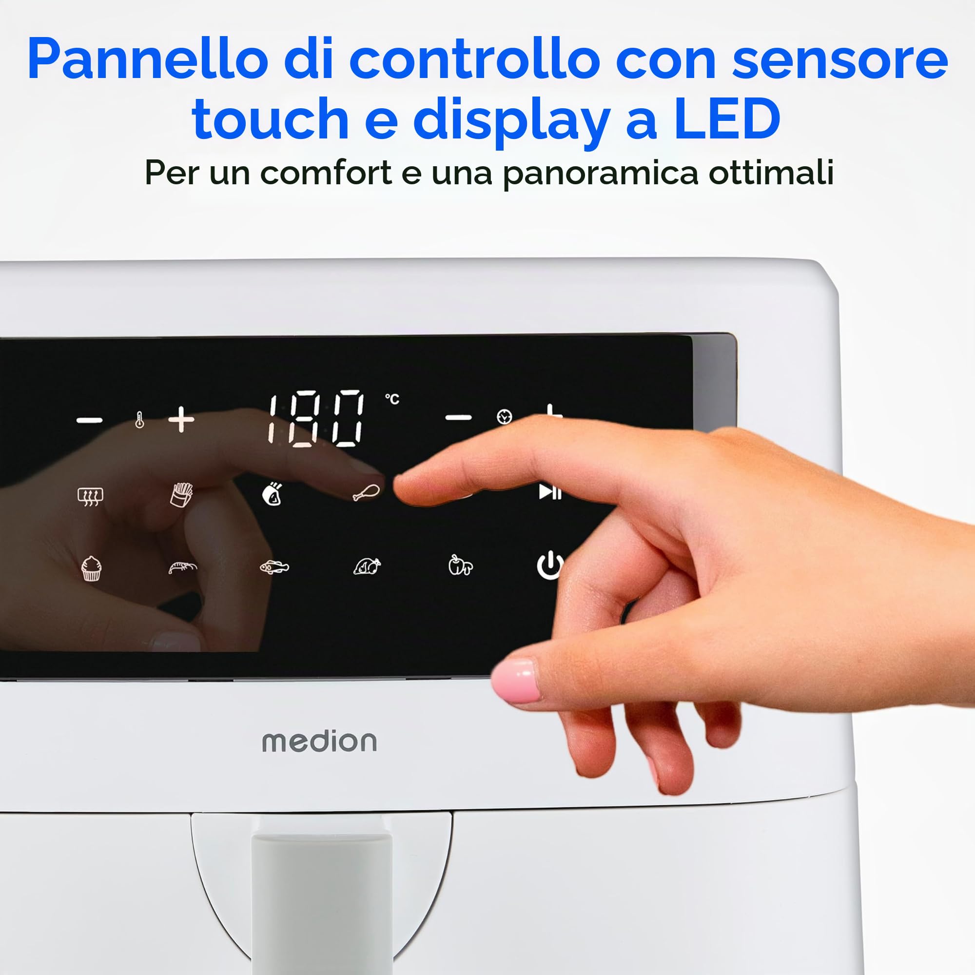MEDION P10 XL MD11750 friggitrice ad aria 6,8L bianca XXL