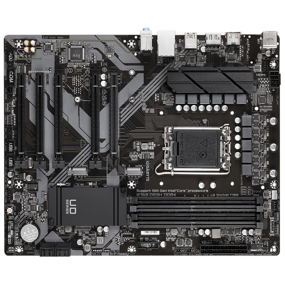 Gigabyte B760 DS3H DDR4 Scheda Madre LGA 1700 ATX