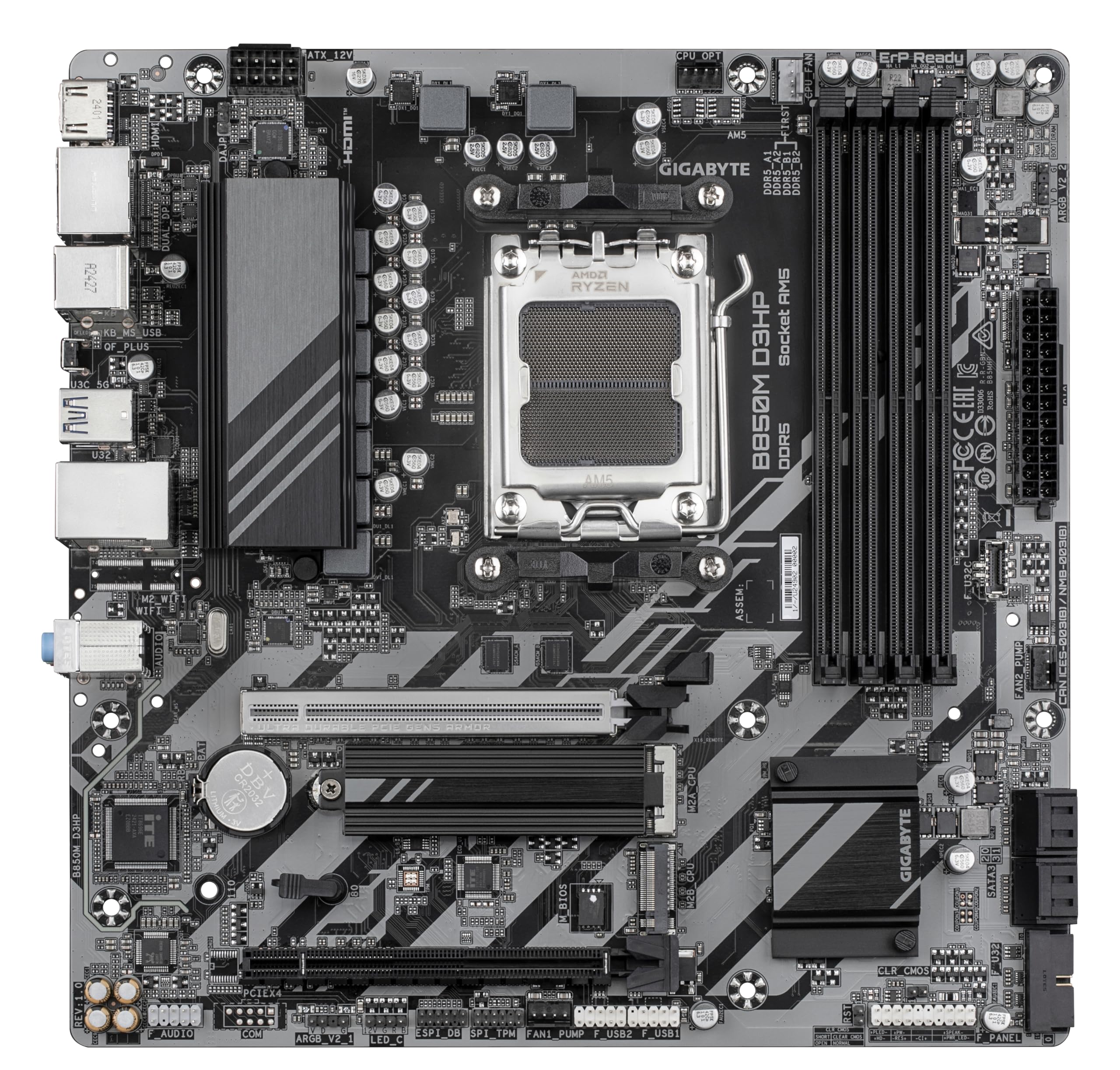 GIGABYTE B850M D3HP scheda madre AM5 DDR5 Micro-ATX