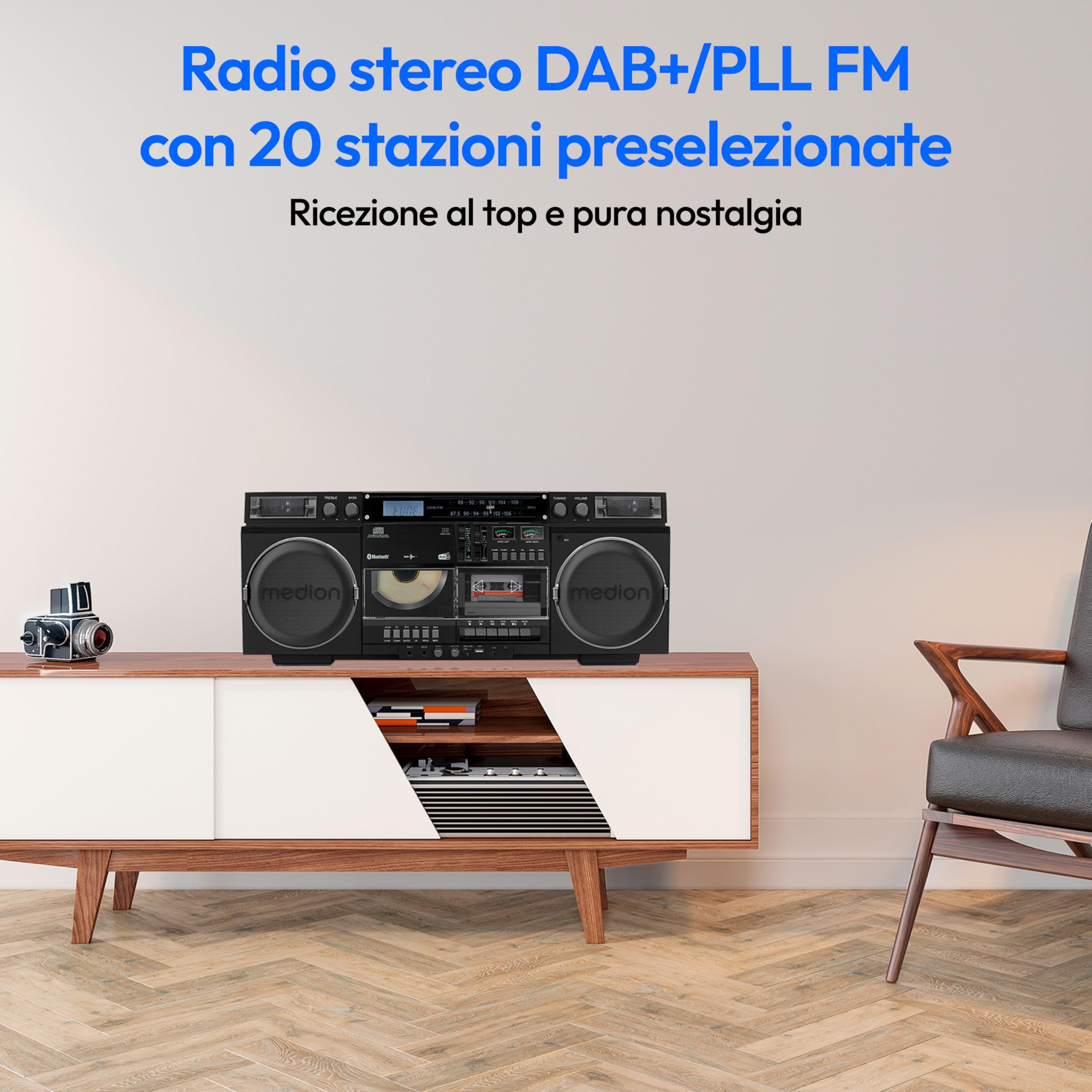 MEDION LIFE MD44538 P66538 registratore cassette nero