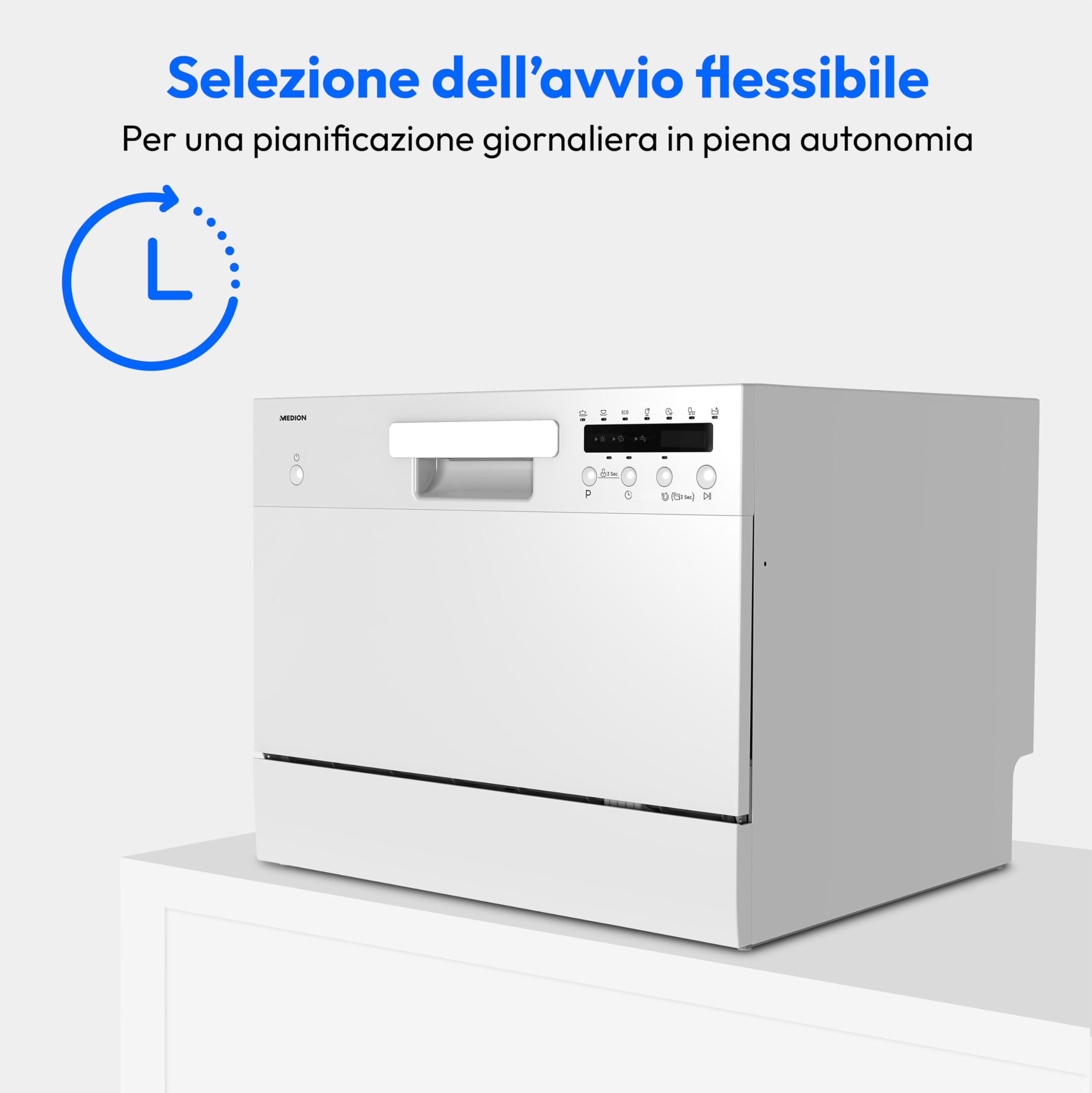 MEDION MD37496 mini lavastoviglie 6 coperti 47dB