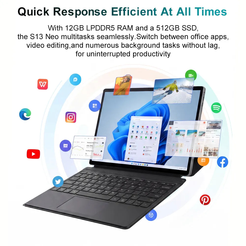Ninkear S13 Neo N150 2-in-1 laptop 13" 3K 12GB/512GB