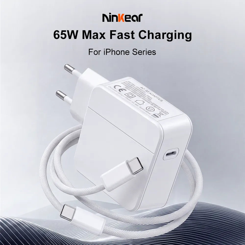 Ninkear 65W caricabatterie USB-C laptop smartphone spina EU