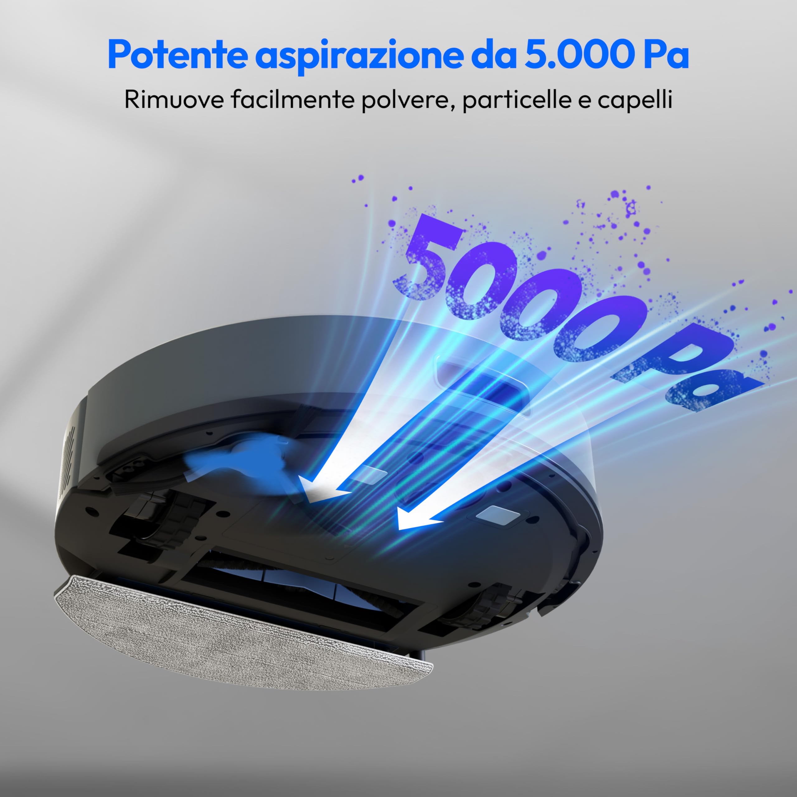 MEDION X22 SW+ MD 100021 robot aspirapolvere blu 5000 Pa