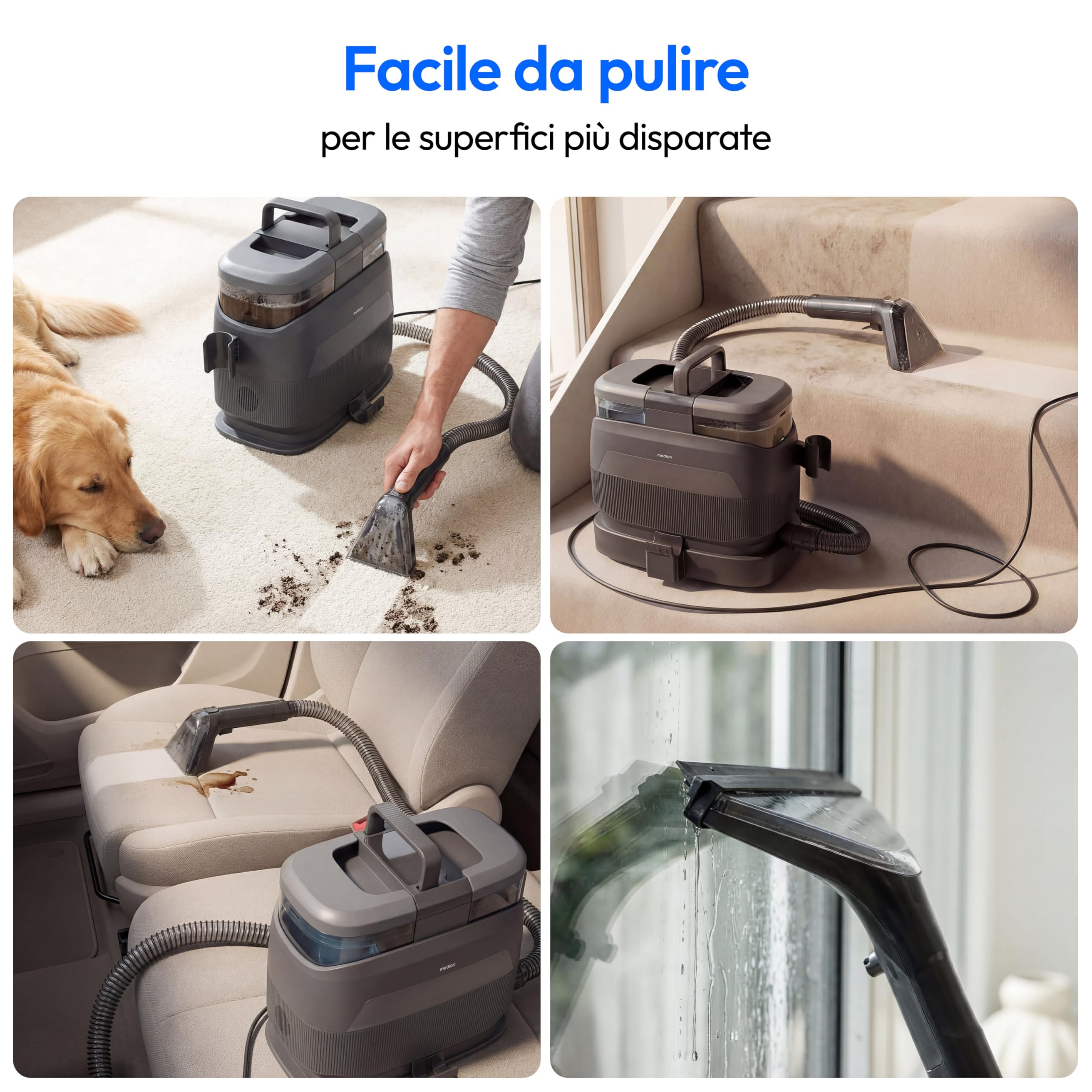 MEDION X10 UC Lavapoltrone Aspiraliquidi 1650W