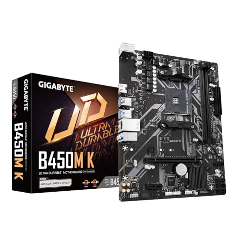 GIGABYTE B450M K scheda madre AM4 DDR4