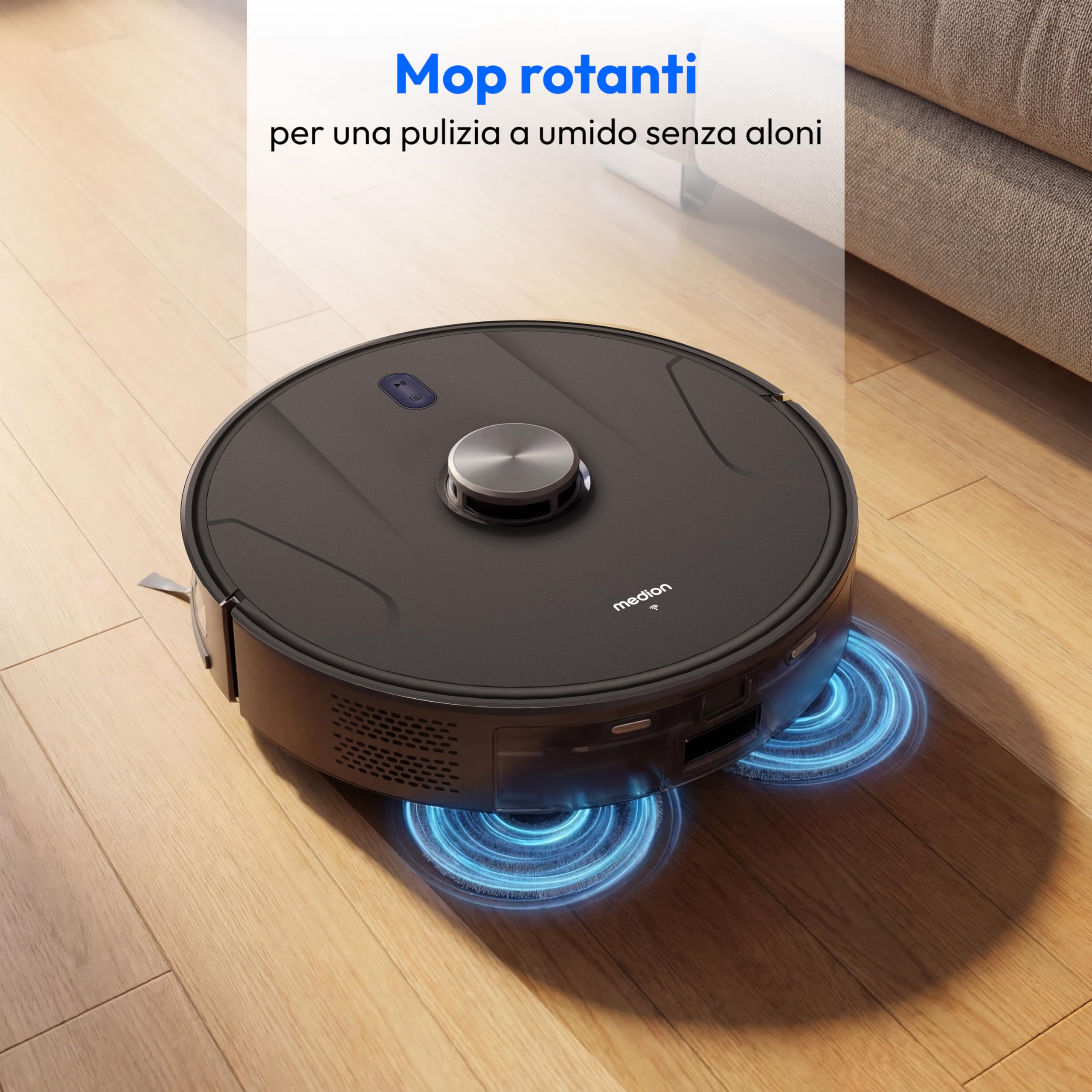 MEDION X51 SW+ Robot Aspirapolvere 10000Pa Stazione