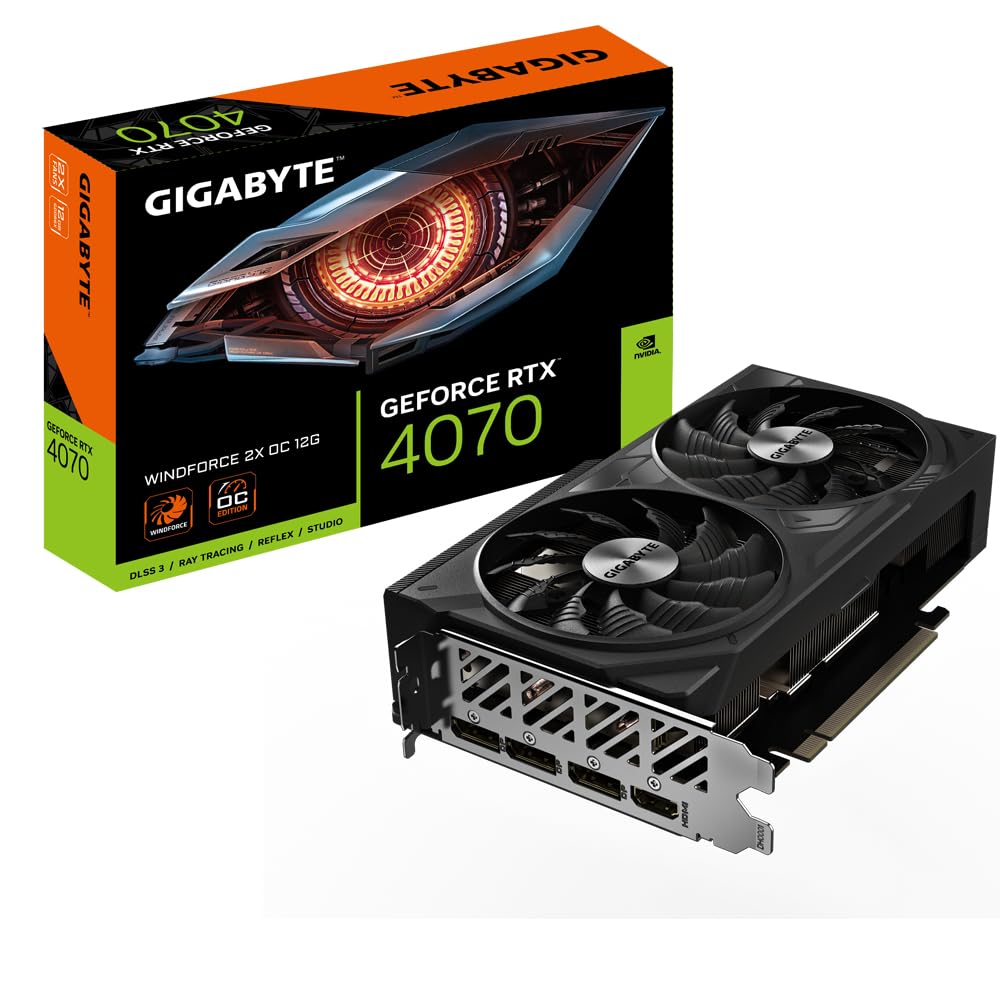 Gigabyte RTX 4070 Windforce 2X OC 12G scheda video 12GB GDDR6X