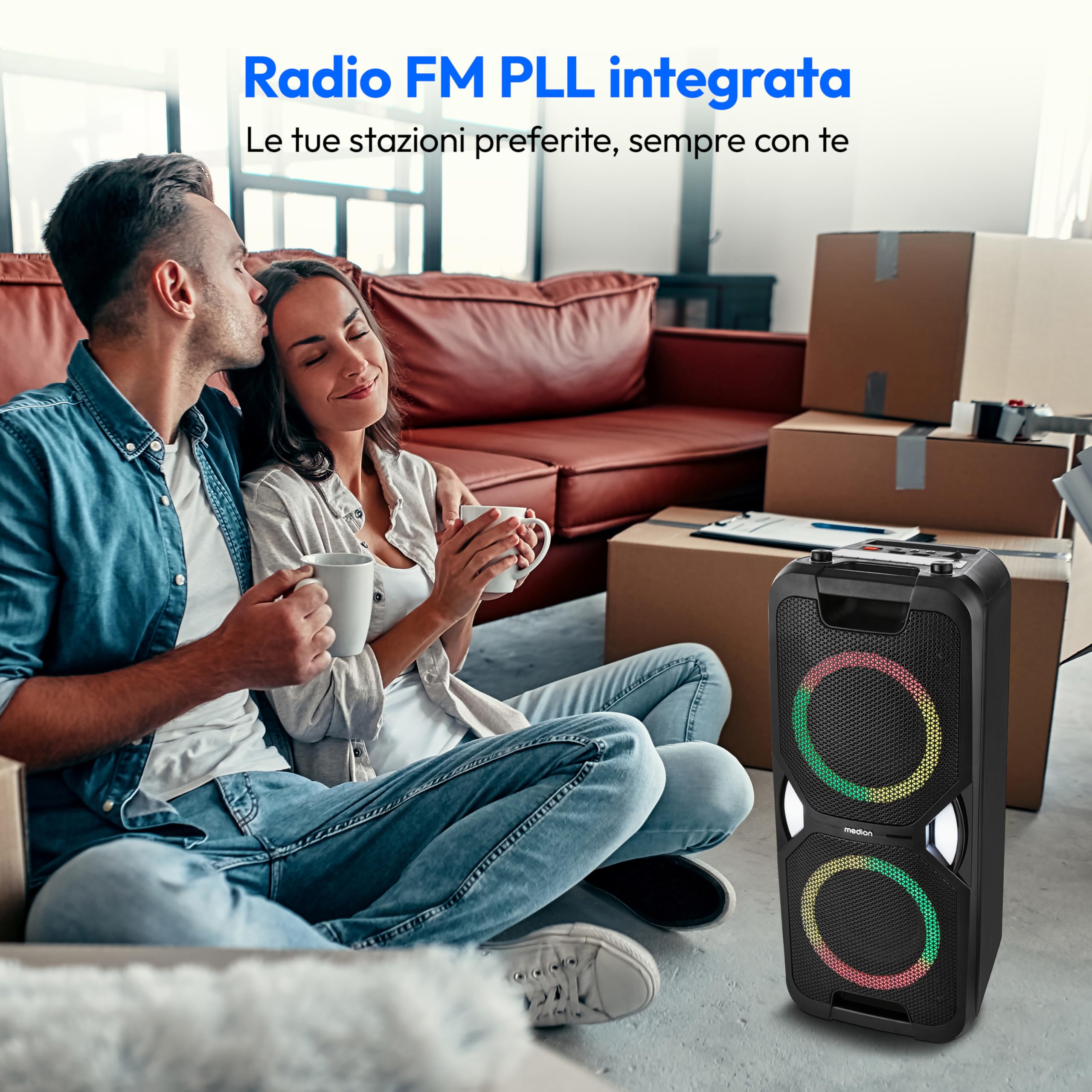 Medion PE-1 Pure partybox cassa bluetooth 2x250W karaoke