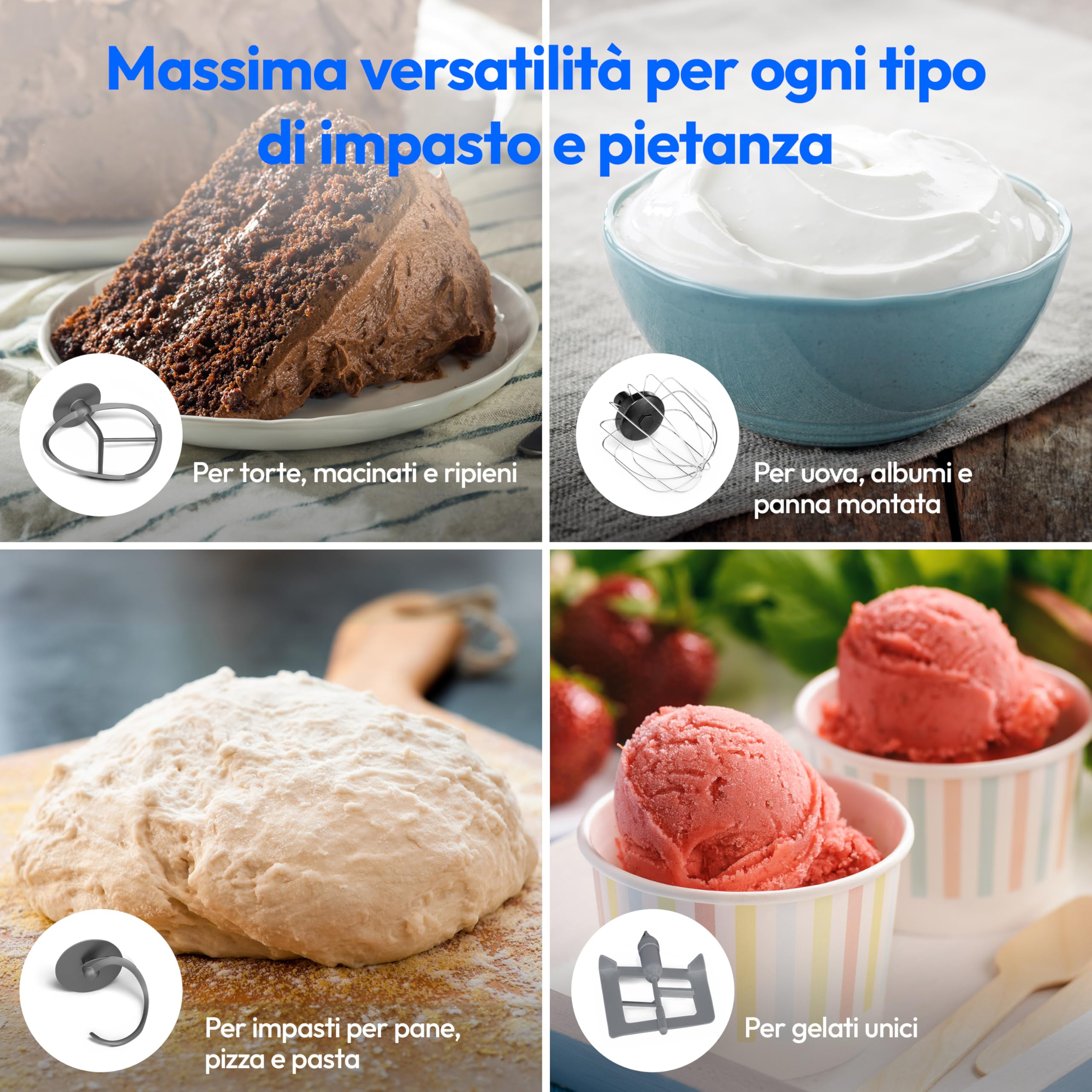 MEDION MD18420 robot da cucina 5 litri antracite gelato