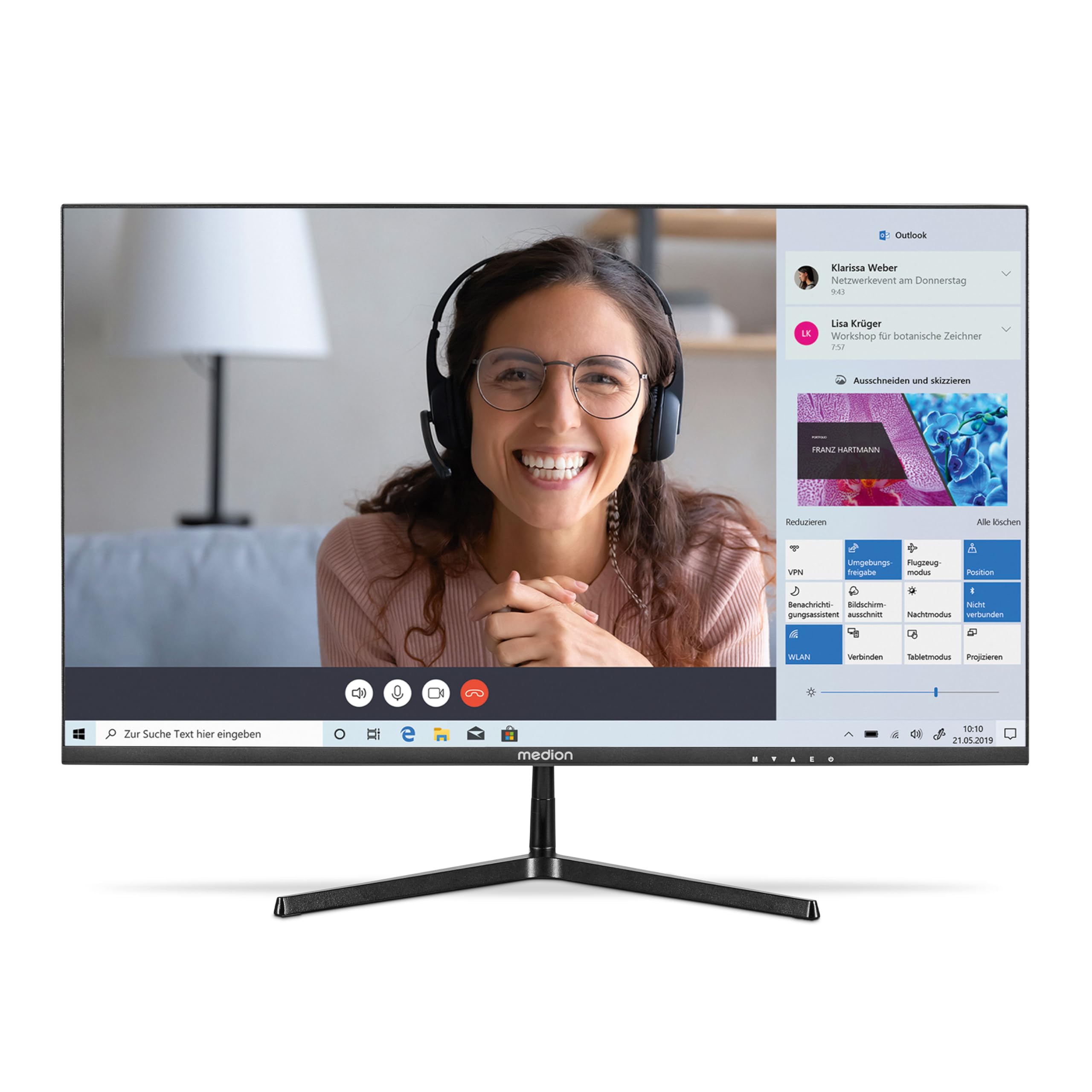 MEDION AKOYA P52218 MD 20150 monitor 22" FHD nero