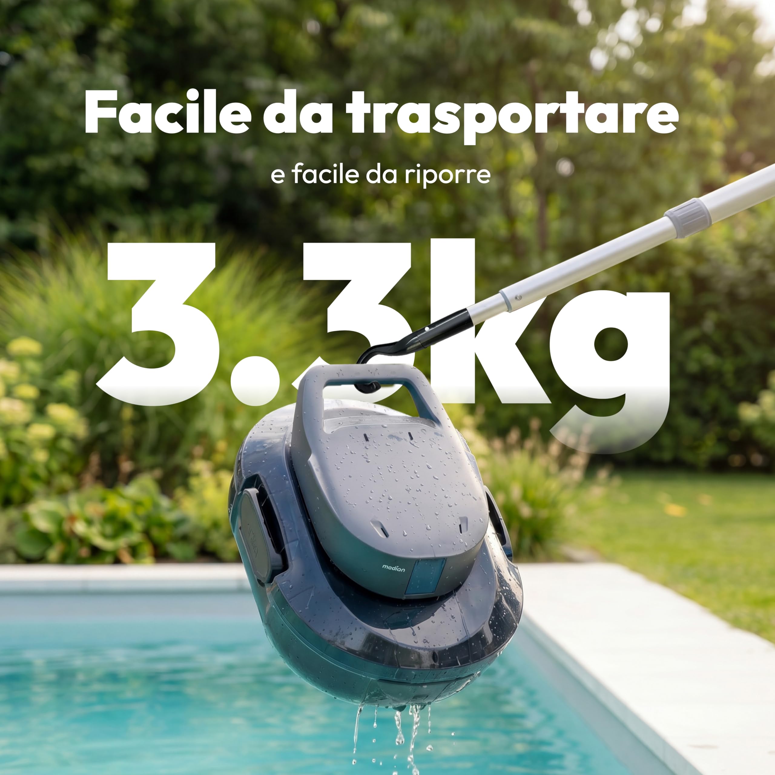 MEDION PR1 Robot Piscina Batteria 120 Min 80-100 mq