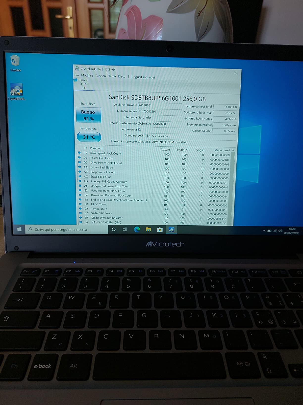 Microtech eBook Lite EBL14C notebook 14,1" grigio Windows 11